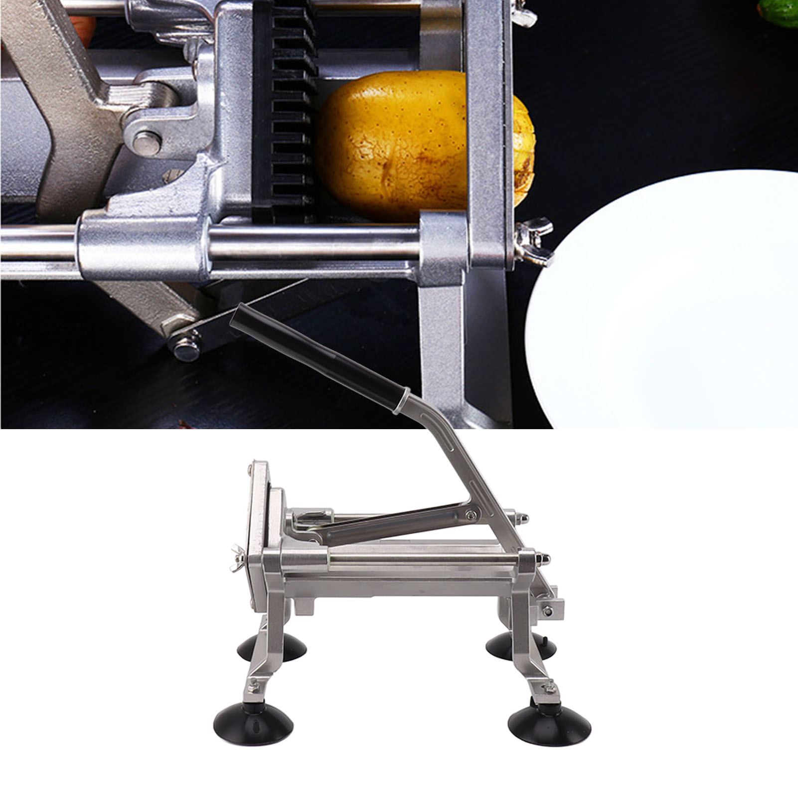 Gemüse- Und Obstschneider Aus Edelstahl, Kartoffelreibe, Manuelle Pommes-frites-maschine, Professionelle Küchenausstattung Ay430, 6,5 Mm Pommes-frites-maschine