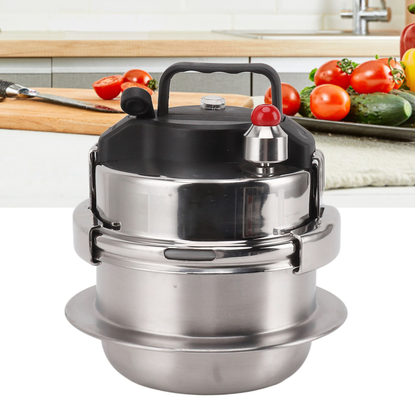 Mini-schnellkochtopf Aus Edelstahl 304, Ideal Für Den Gebrauch Zu Hause, Gasherde, Induktionskochfelder Und Den Einsatz Im Freien, Kleines Fassungsvermögen 1,2 L.