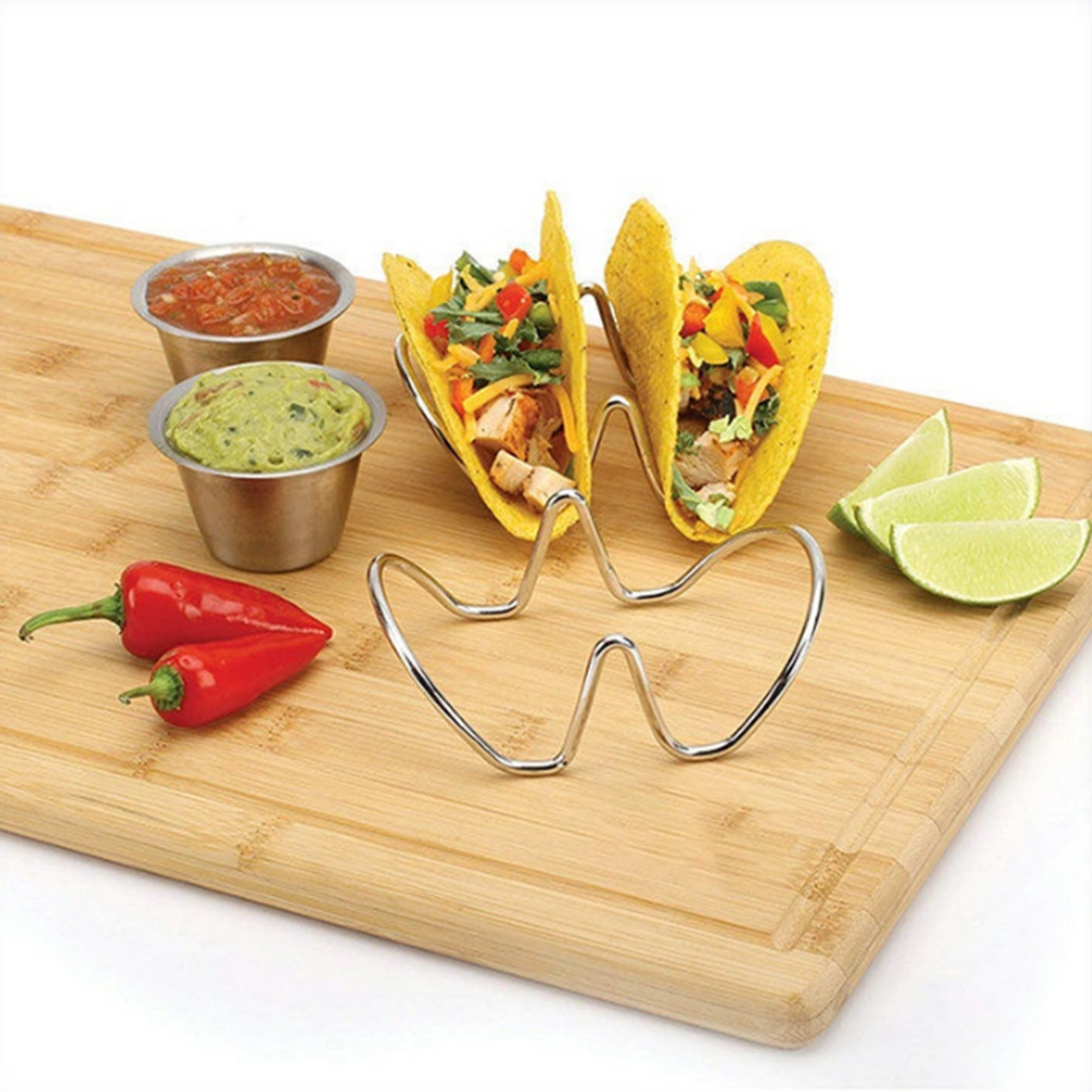 U-förmiger Crêpe-ständer Für Tacos, Frühlingsrollenständer, Mexikanischer Taco-halter, Tortilla-ständer, Originaler Crêpe-ständer, Taco-ständer Mit 2 Fächern