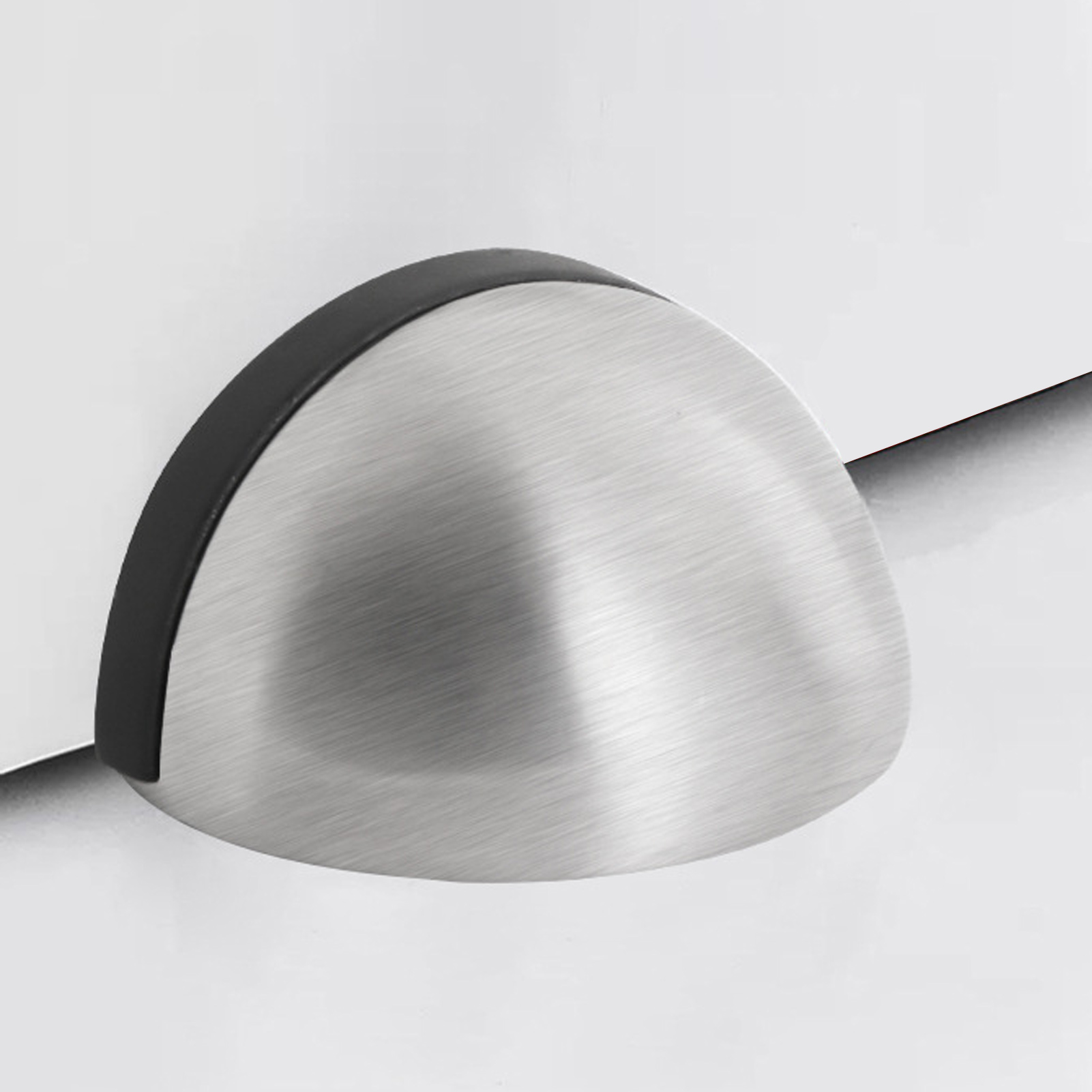 Bohrloser Türstopper, Edelstahl-begrenzer Mit Magnetverschluss, Halbkreisförmiger Antikollisions-türstopper, Bodenstopper Mit Gummischrauben