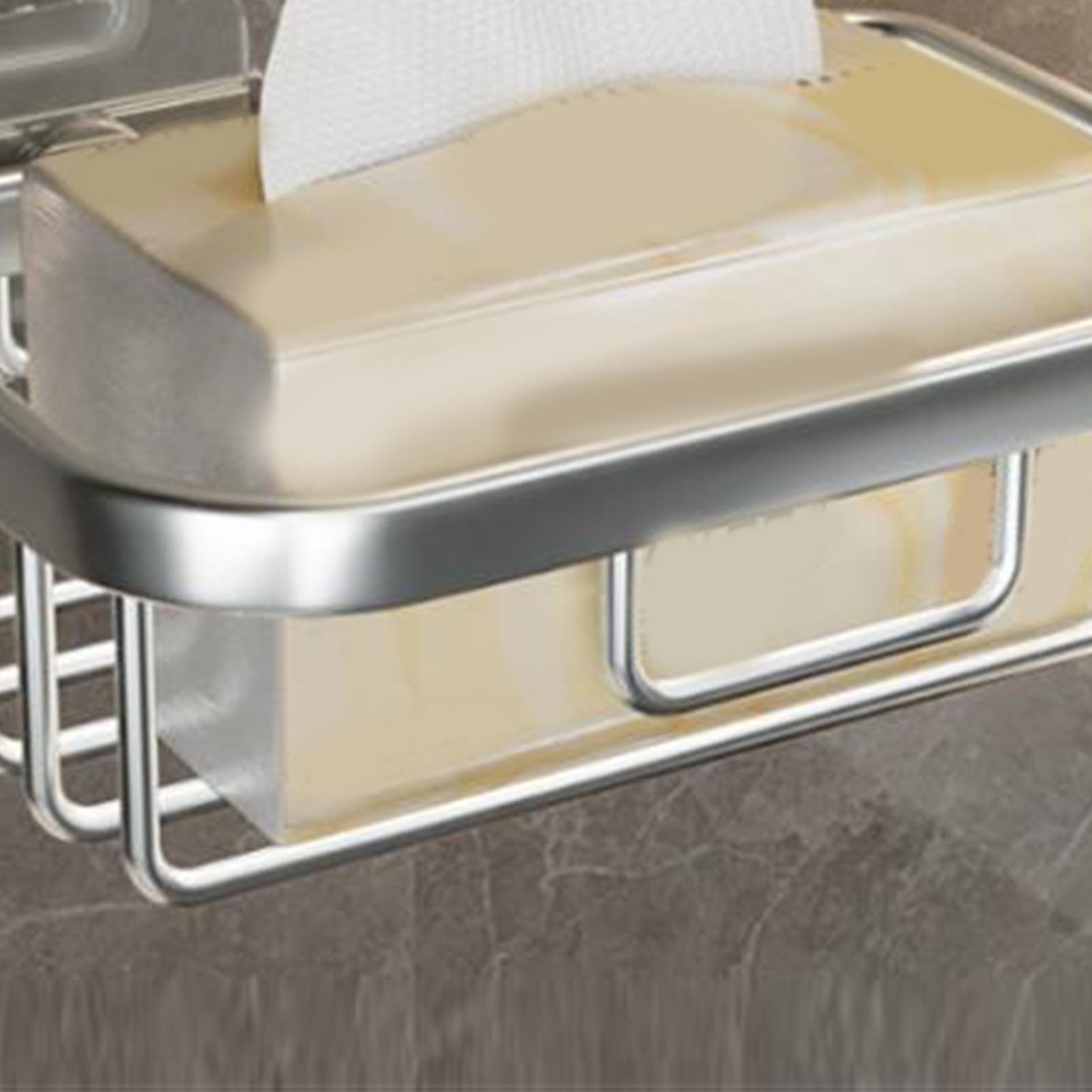Toilettenpapierhalter Ohne Bohren, Toilettenpapierbox, Toilettenpapierspender, Toilettenrollenhalter, Silbernes Wandmodell.