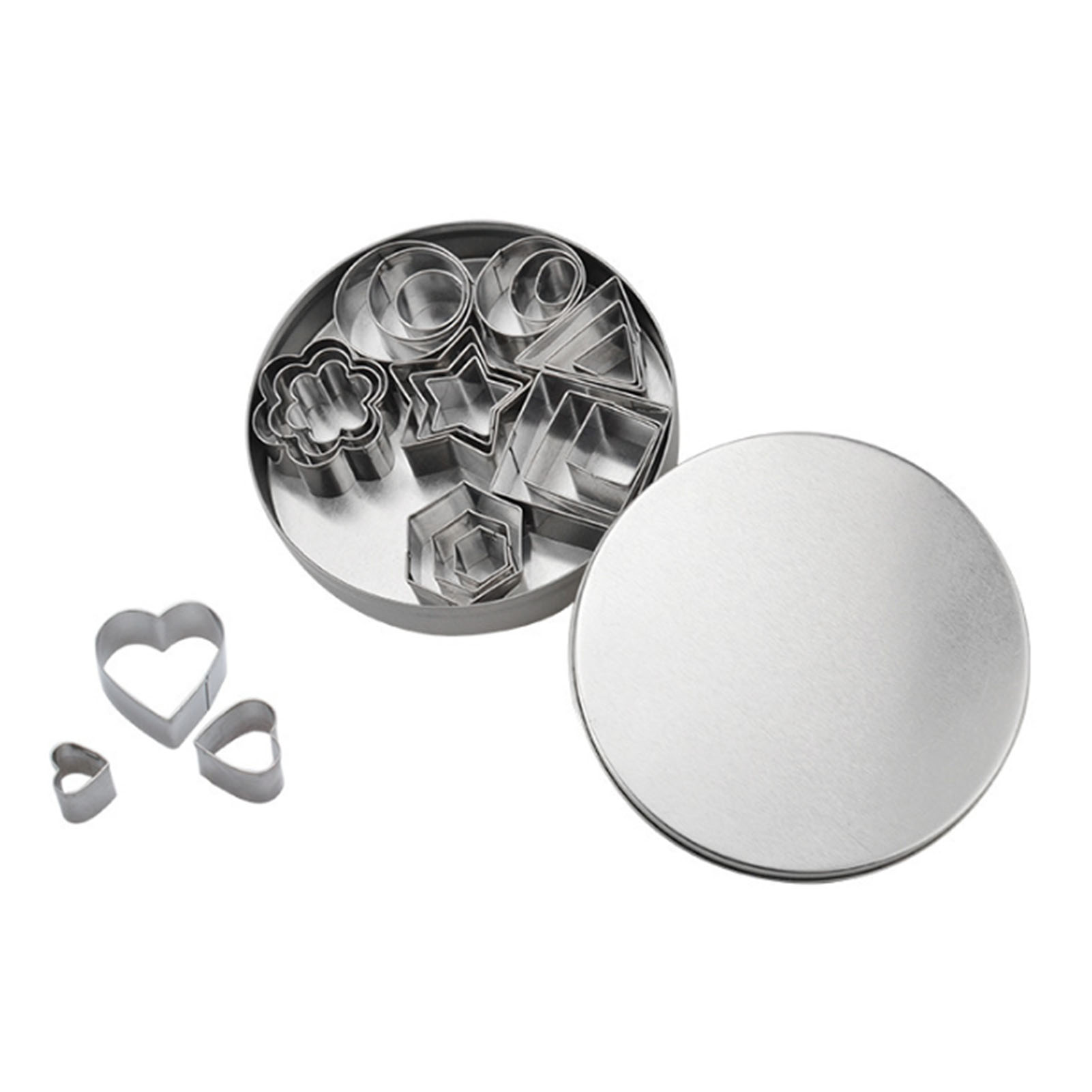 Set Mit 24 Ausstechformen Aus Edelstahl 430, Schokoladenkuchenformen, Küchenutensilien Mit Floralem Diy-muster