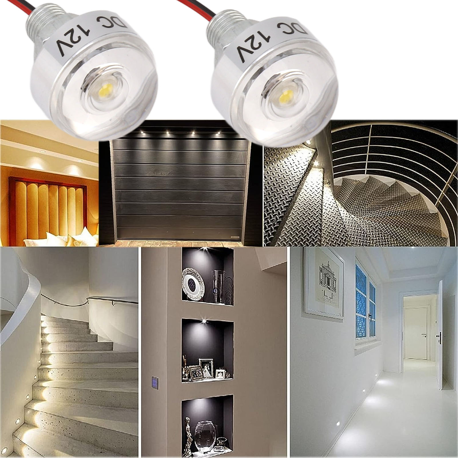 Mini-led-strahler (12 V, 1 W) Für Schmuckvitrinen, Schränke, Eingangsbereiche Und Als Deckeneinbaustrahler