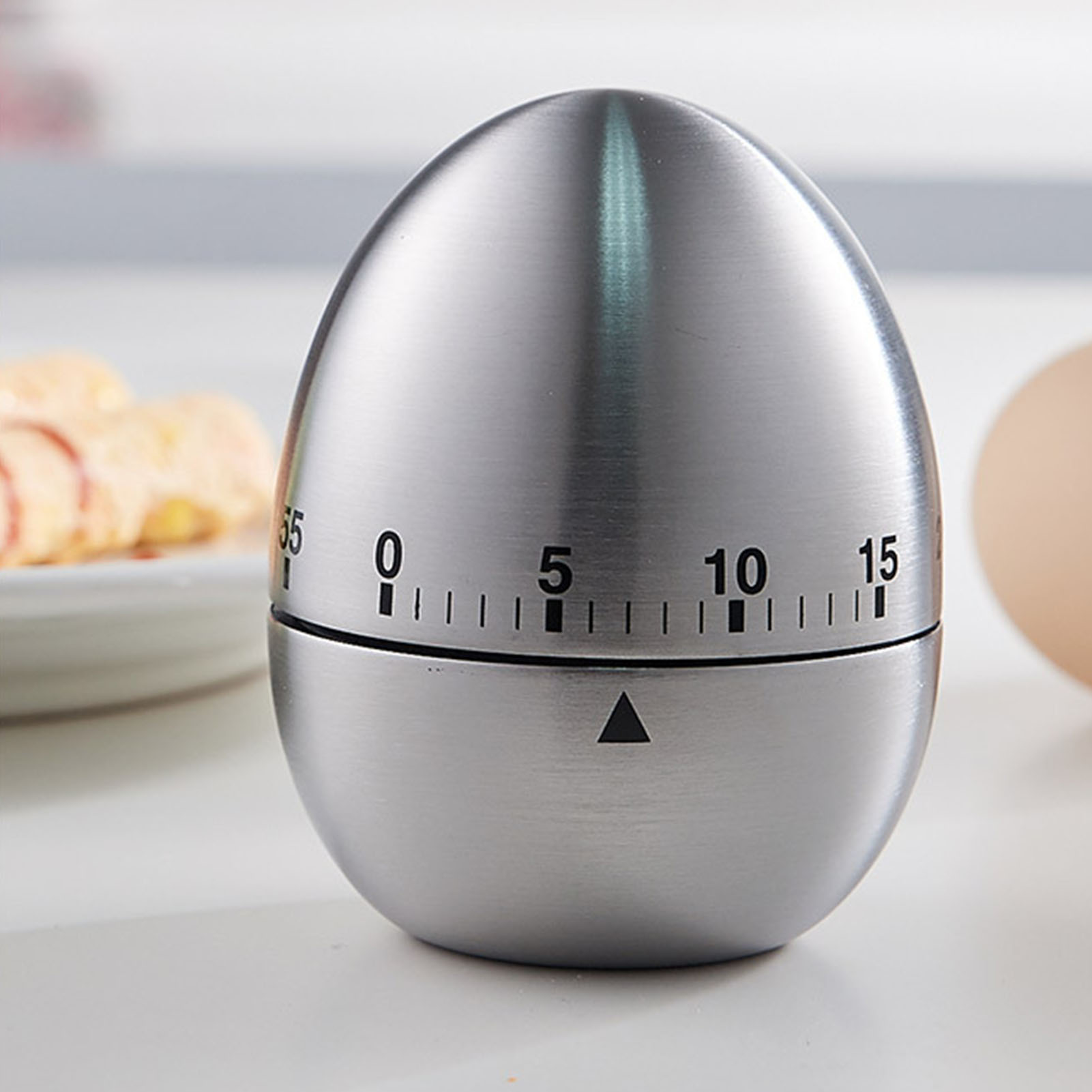 Eieruhr + Apfeluhr, 2er-set, 60-minuten-uhr In Eiform, Küchenutensil, Einstündige Edelstahl-haushaltsuhr Zum Eierkochen