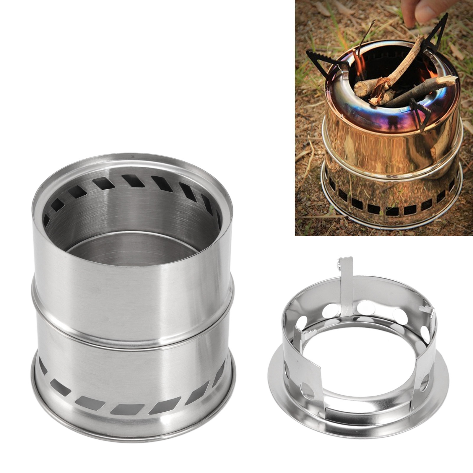 Holzofen Für Den Außenbereich, Picknickgrill, Edelstahlgrill, Holz-/kohle-/brennstoffkocher, Heizofen, Großer Holzofen.