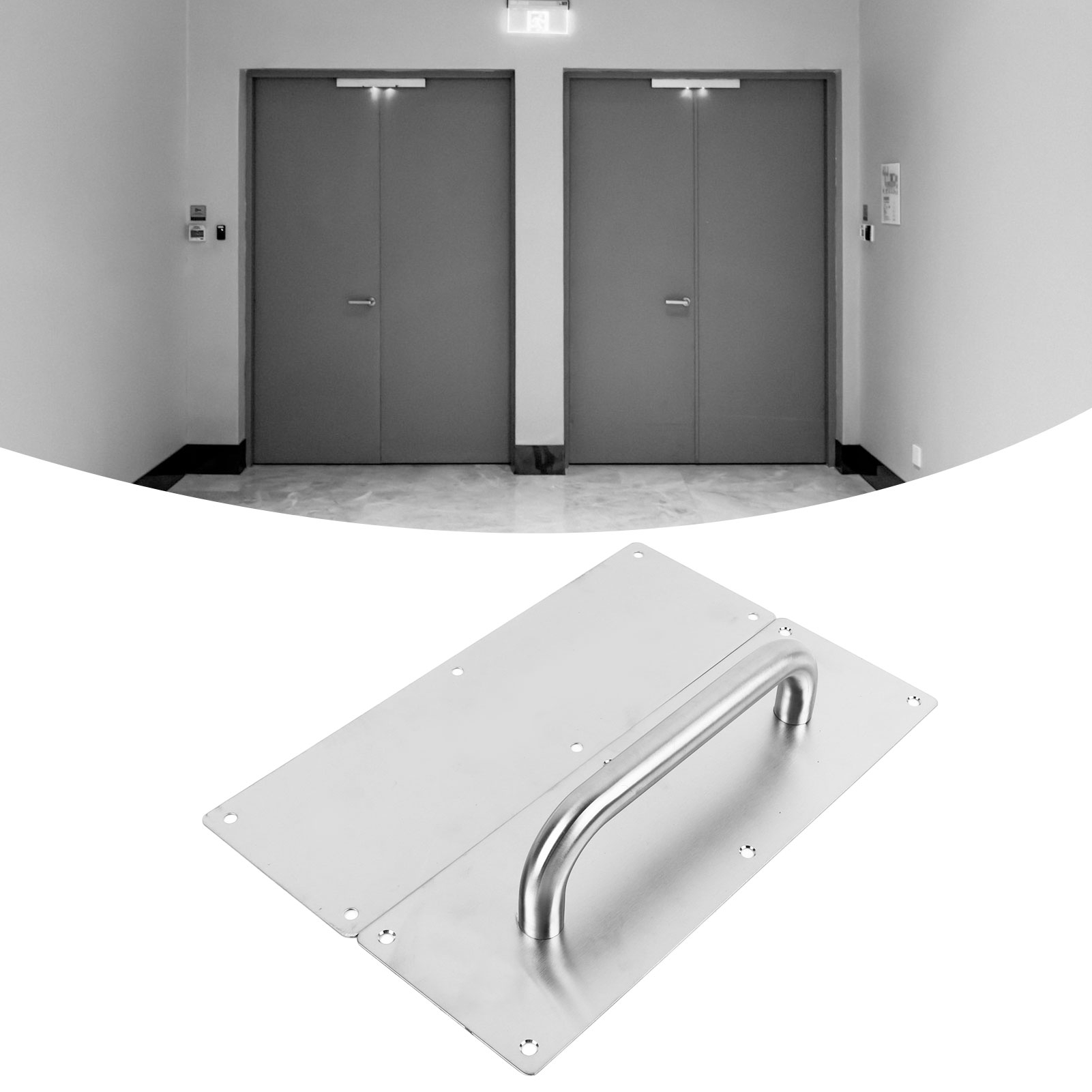 Türgriff Aus Edelstahl Mit Druck- Und Zugmechanismus, Brandschutztürgriff Aus Edelstahl Mit Druck- Und Zugmechanismus, Durchgangstürgriff
