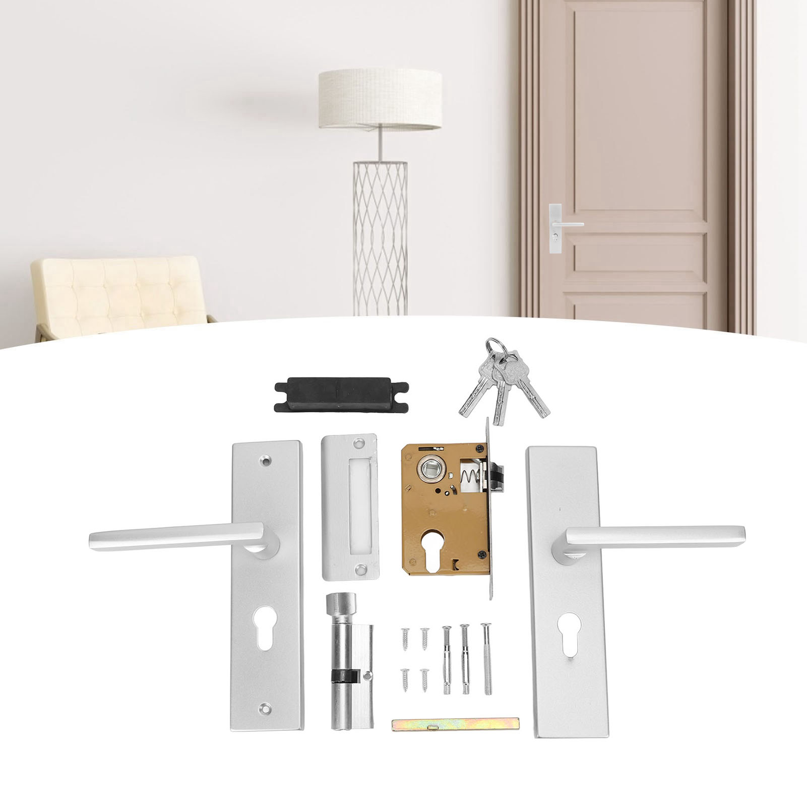 Türschloss Im Europäischen Stil Aus Aluminium, Mechanisches Schloss Für Hölzerne Schlafzimmertüren, Hardware-schloss, Einfaches Türschloss Für Schlafzimmertüren