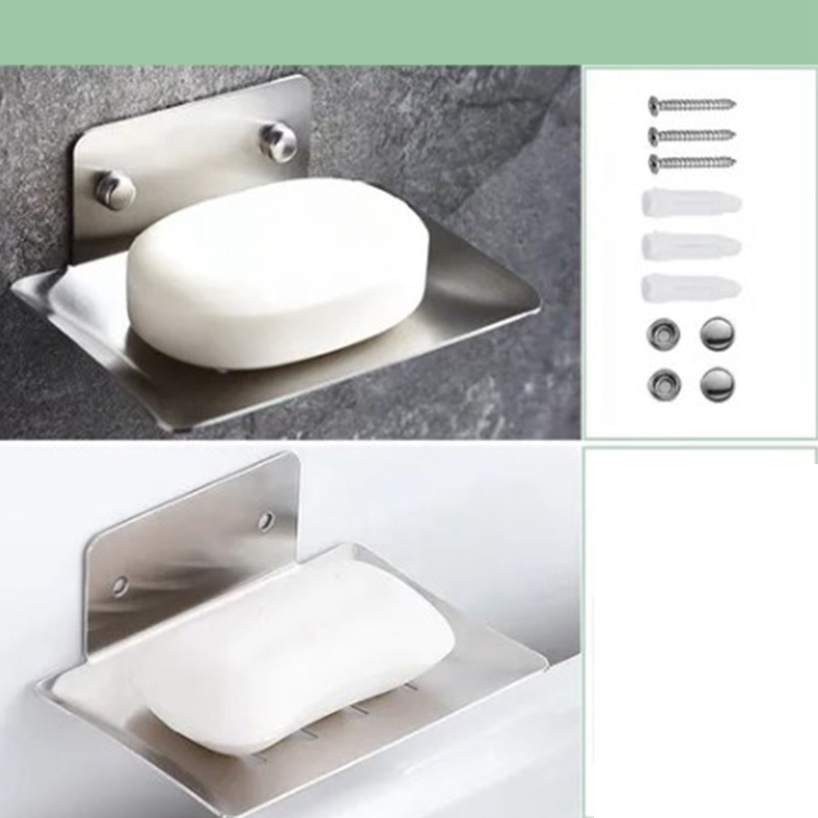 7-teiliges Badezimmer-accessoire-set (edelstahl 304): Handtuchhalter, Toilettenpapierhalter, Haken, Seifenschale, Rasiererhalter