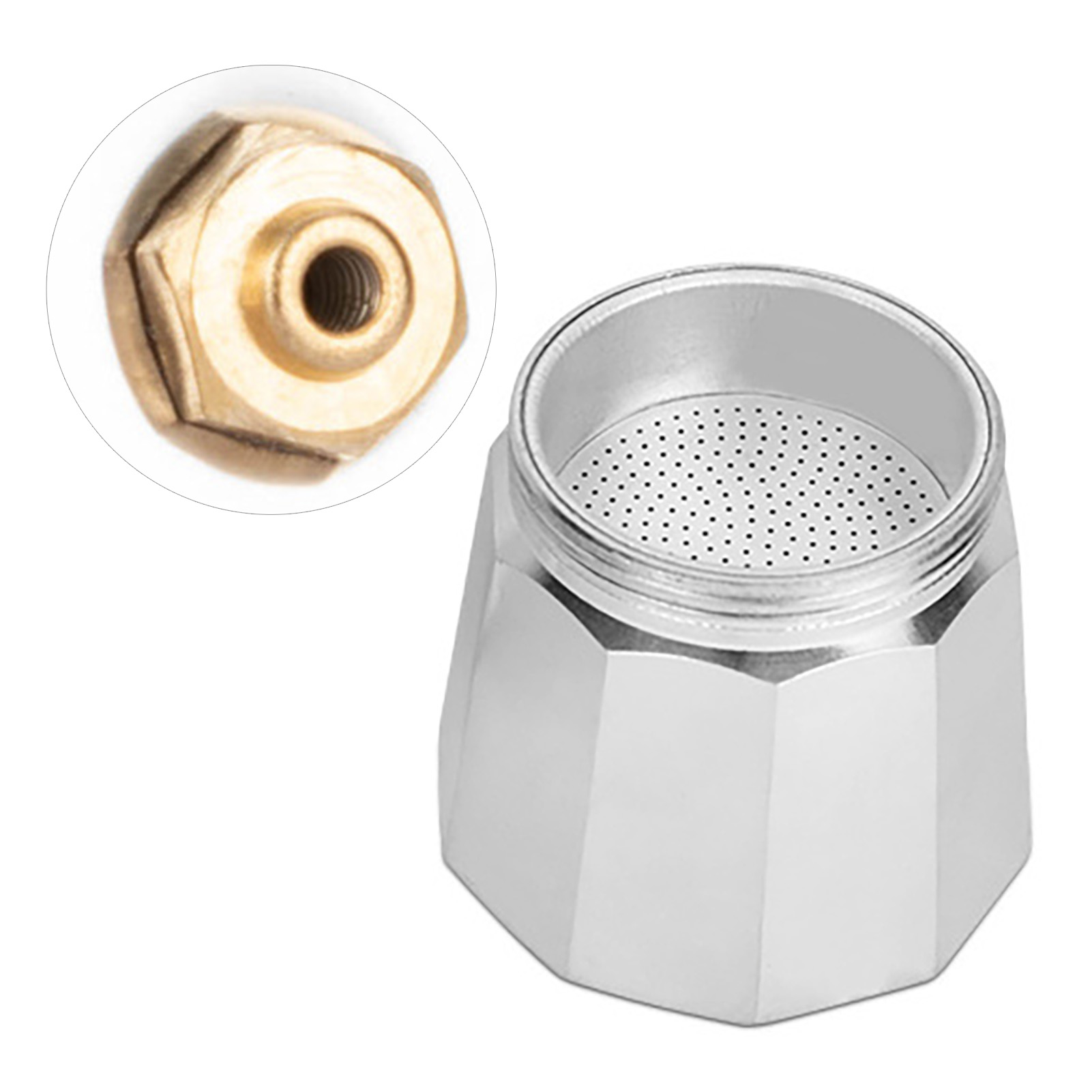 Kaffeemaschine Mit Offener Flamme Für 3 Tassen (150 Ml), Filterkaffeemaschine Im Europäischen Stil, Achteckige Aluminium-kaffeemaschine