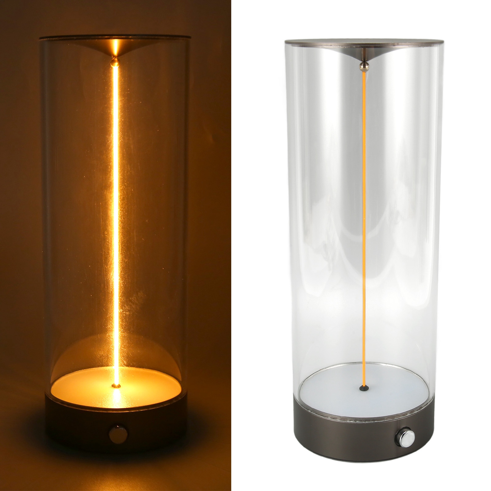 Atmungsaktive Schreibtischlampe, Usb-aufladbar, Helligkeit Per Berührung Einstellbar, Led, Nachttischlampe, Große Ausführung