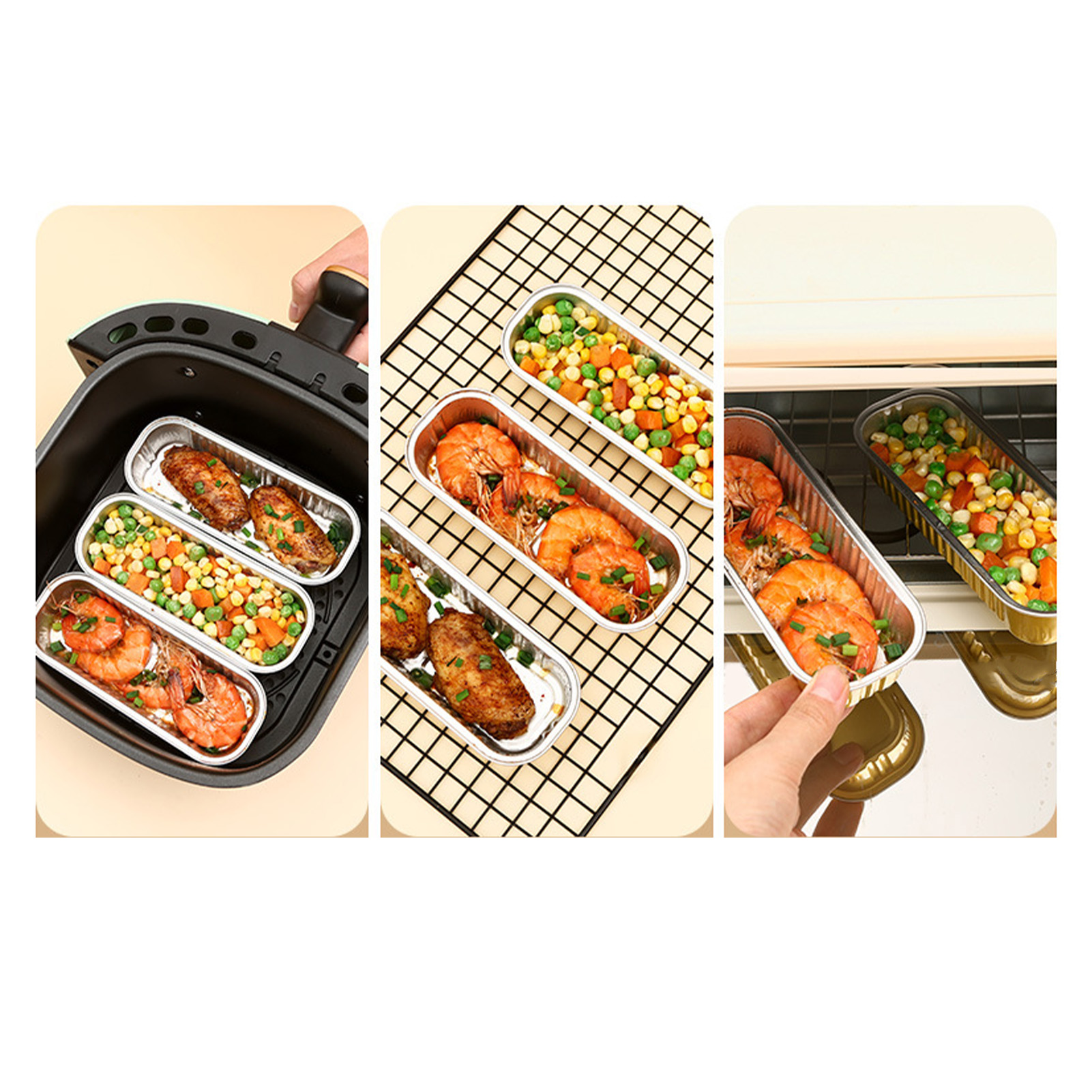 Aluminiumfoliengrill, Heißluftfritteuse, Haushaltsbackofen, Backen, Aluminiumfolie, Spezialteller Und -schüsseln, Gewerblicher Einweggrill