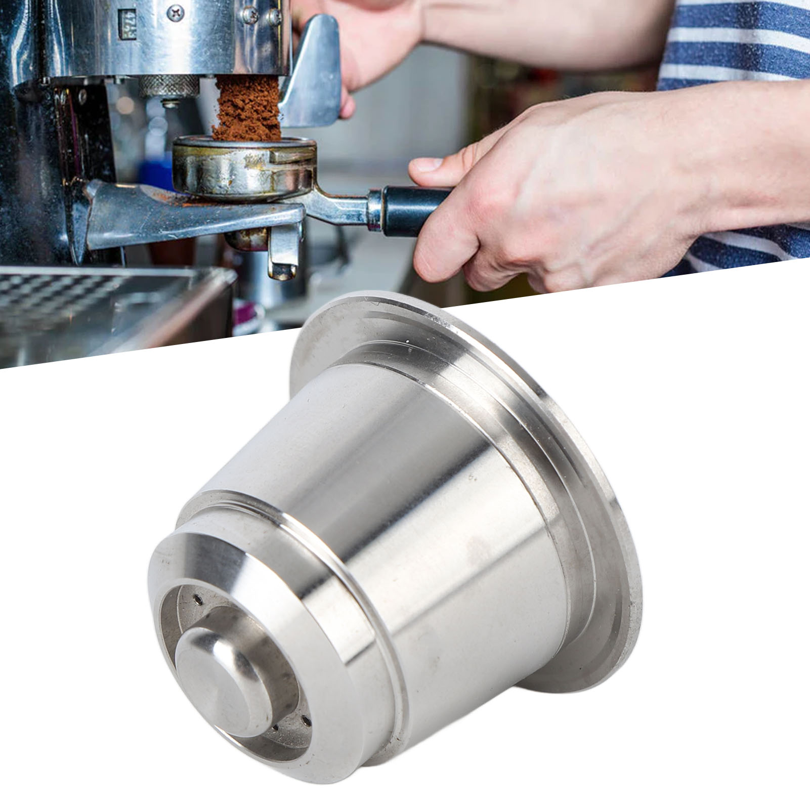 Kompatibel Mit Edelstahl-kapselkaffeemaschinen, Wiederverwendbarem Nachfüllset Und Filter.