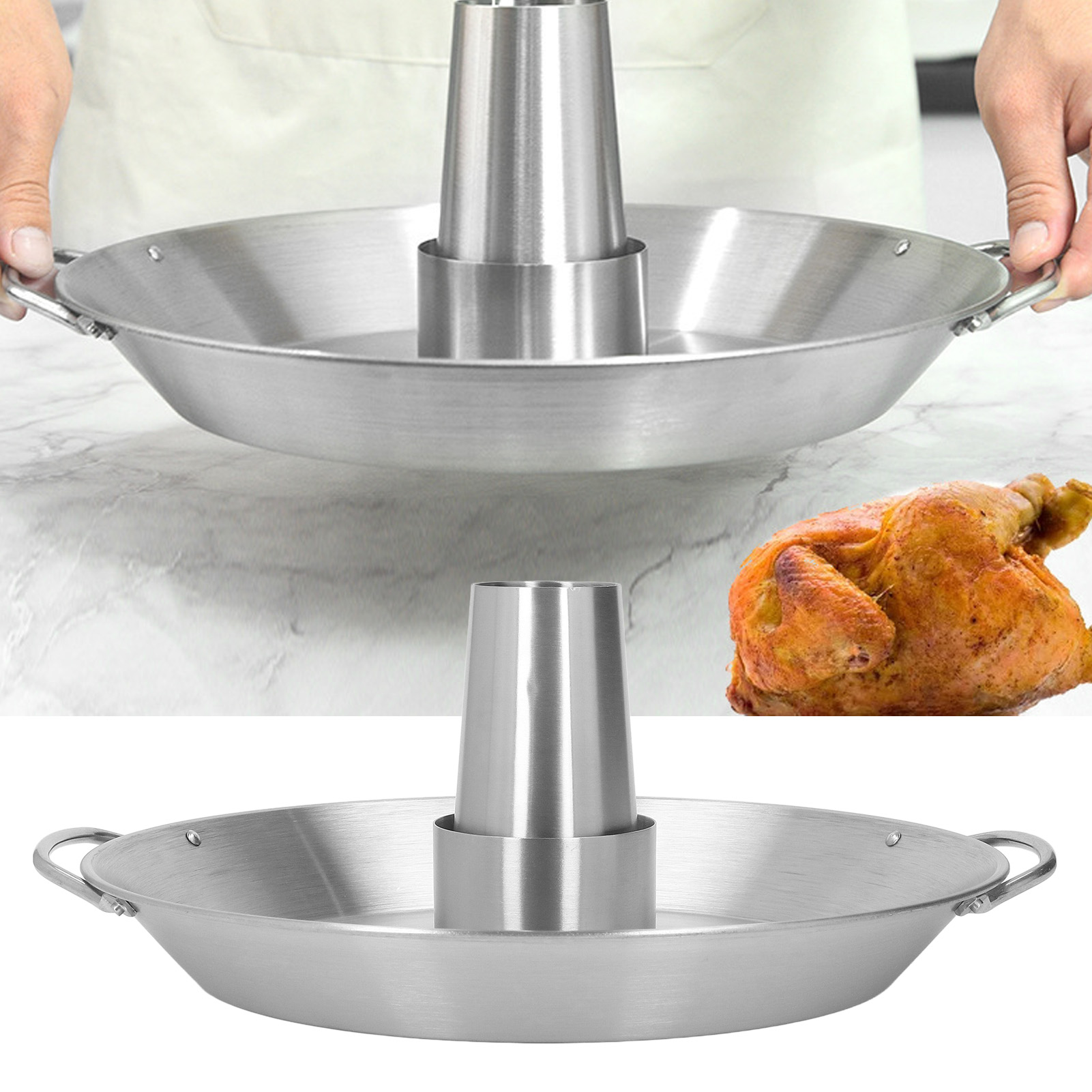 Bratblech Aus Edelstahl Für Hähnchen, Grill, Putenständer, Fleischgrillrost