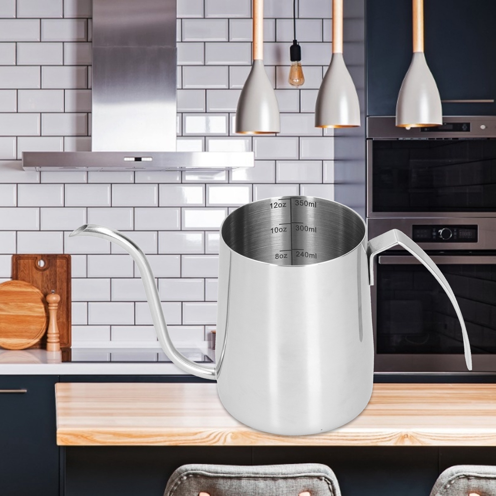 Filterkaffeemaschine Aus Edelstahl 304 Mit Teflonbeschichtung, Dicker Filterkessel, 350 Ml