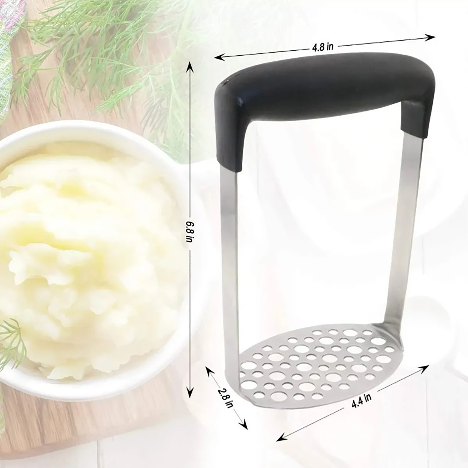 Kartoffelstampfer Aus Edelstahl, Werkzeug Zum Kartoffelstampfen, Manueller Kartoffelstampfer Für Den Haushalt, Küchengerät Zum Stampfen Von Süßkartoffeln.