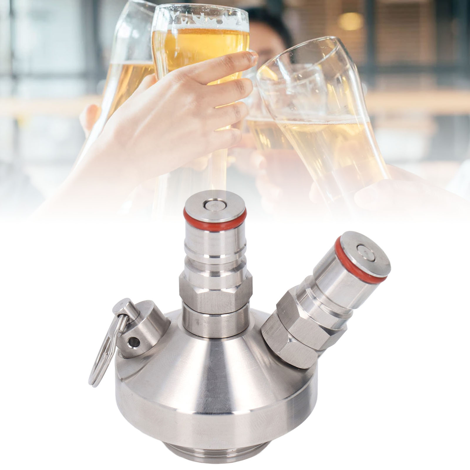 Mini-fasszapfanlage Aus Edelstahl Mit Doppelter Kugelsperre, Mini-fass-bierzapfanlage Aus Edelstahl
