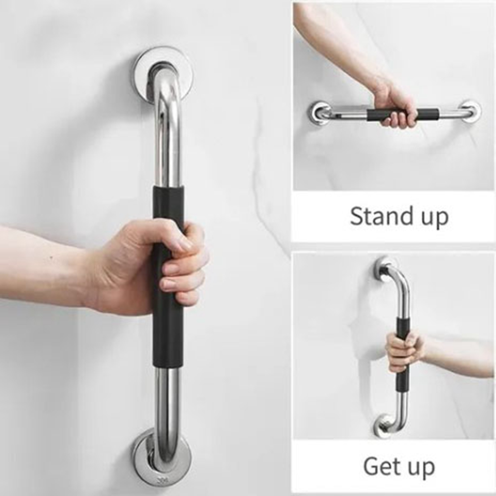 33,5 Cm Langer Haltegriff Fürs Badezimmer, Edelstahl 304, Silikon, Wc-haltegriff Mit Handabdruck, Badewannen-haltegriff, Erfolgreiches Grenzüberschreitendes Produkt