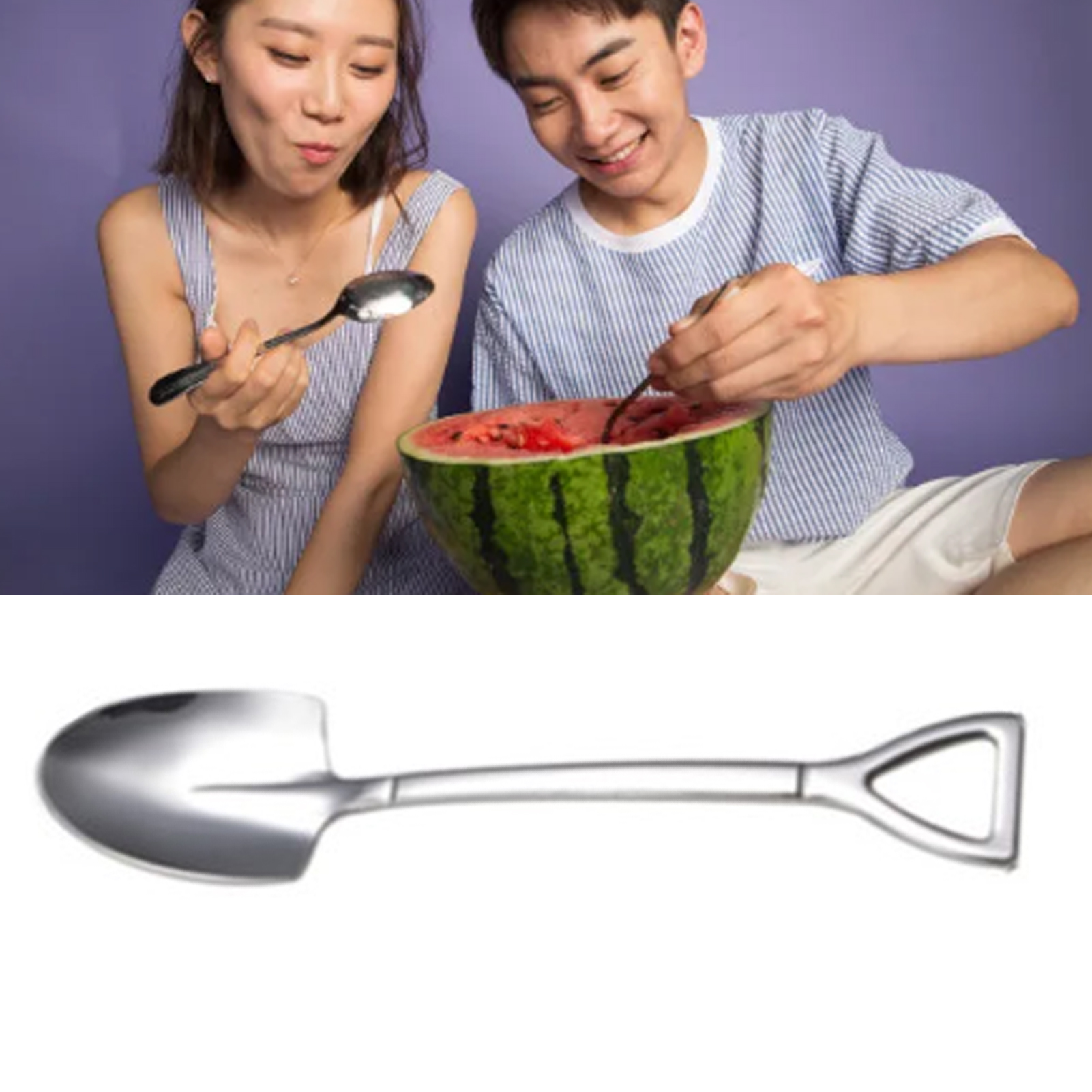 Rührlöffel Aus Edelstahl, Wassermelonenlöffel, Kreativer Mini-löffel, Dessertlöffel Für Obst Und Eis