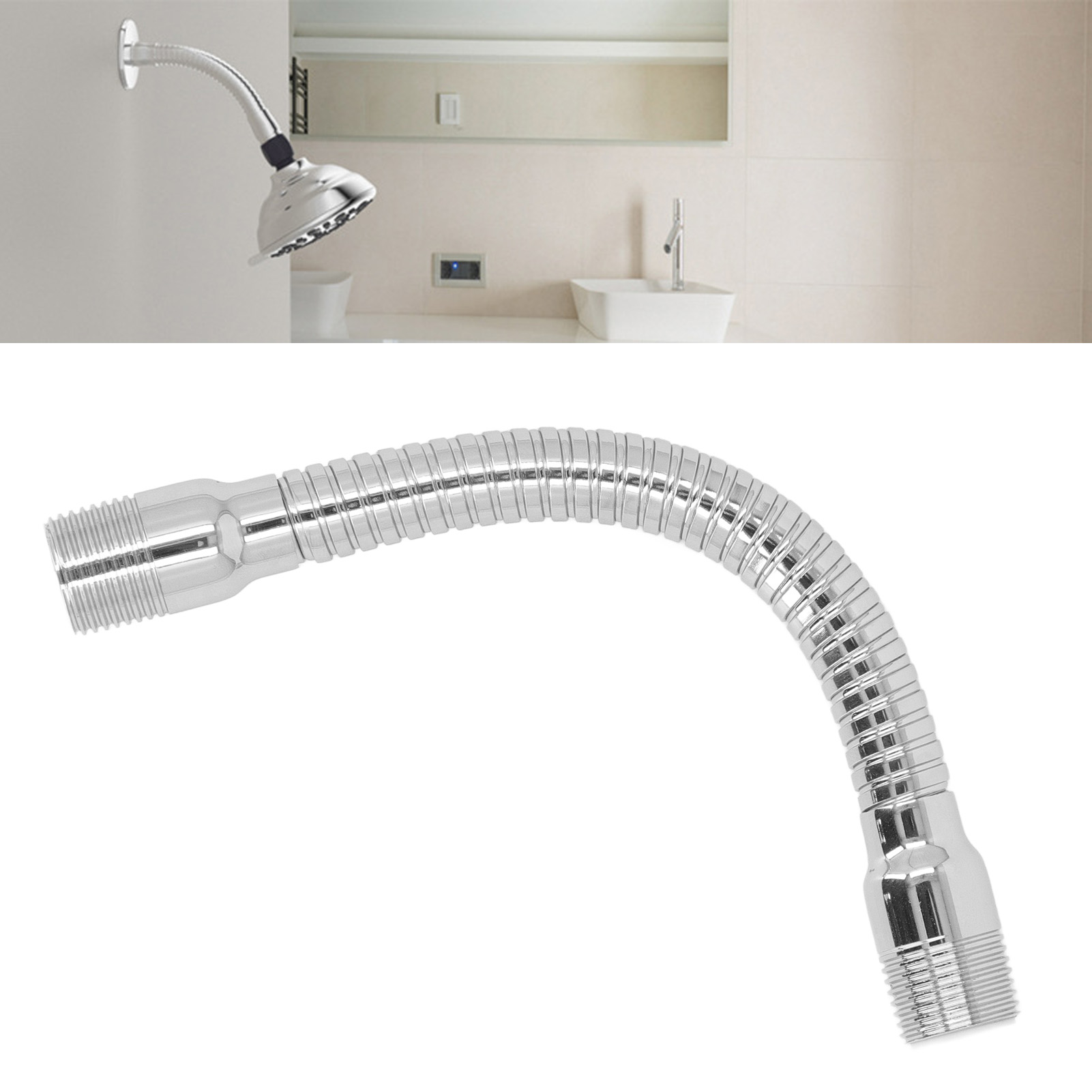 Verstellbarer Duscharm, Schwenkbarer Duscharm, Verlängerter Wasserauslauf, Duschschlauch, Duscharm Mit Flansch