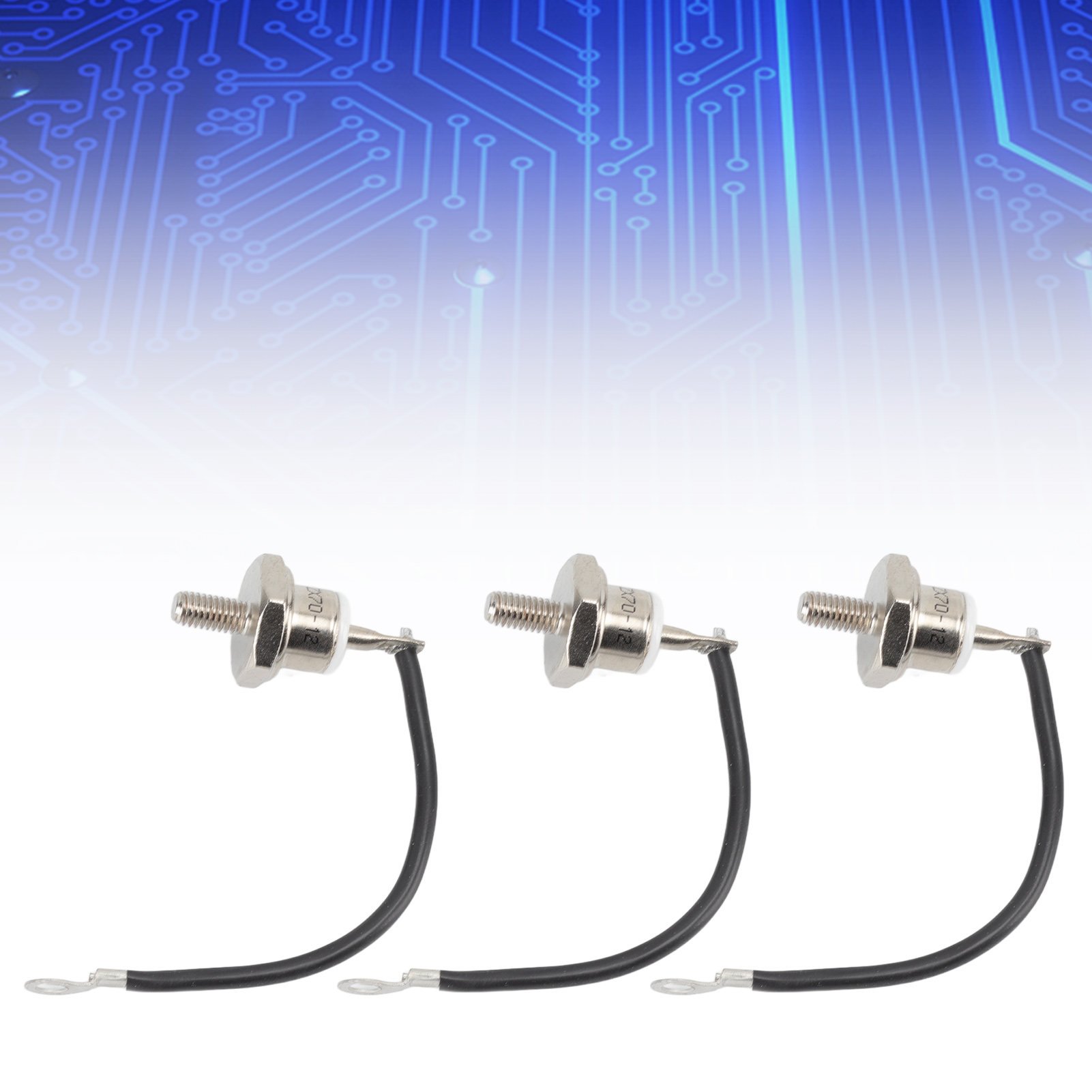 Satz Mit 3 Ersatzteilen Für Dieselgeneratoren: Zx70-12 Dioden Mit Kabel, 70a Minuspol (schwarz)