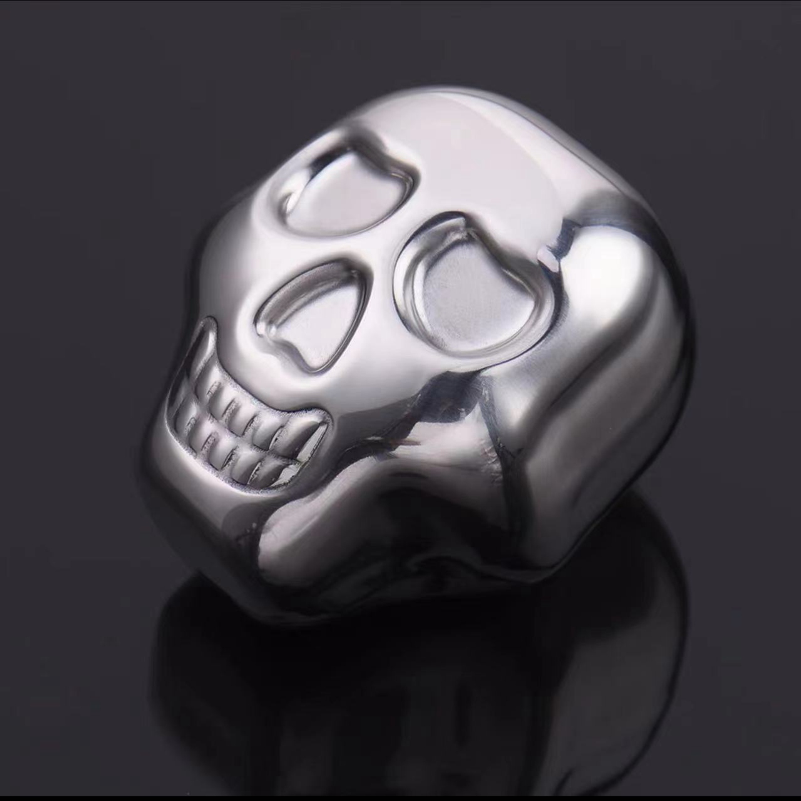 Totenkopfförmige Eiswürfel Aus Edelstahl 304, Eiswürfel Für Rotwein, Eiswürfel Für Whisky, Weinsteine