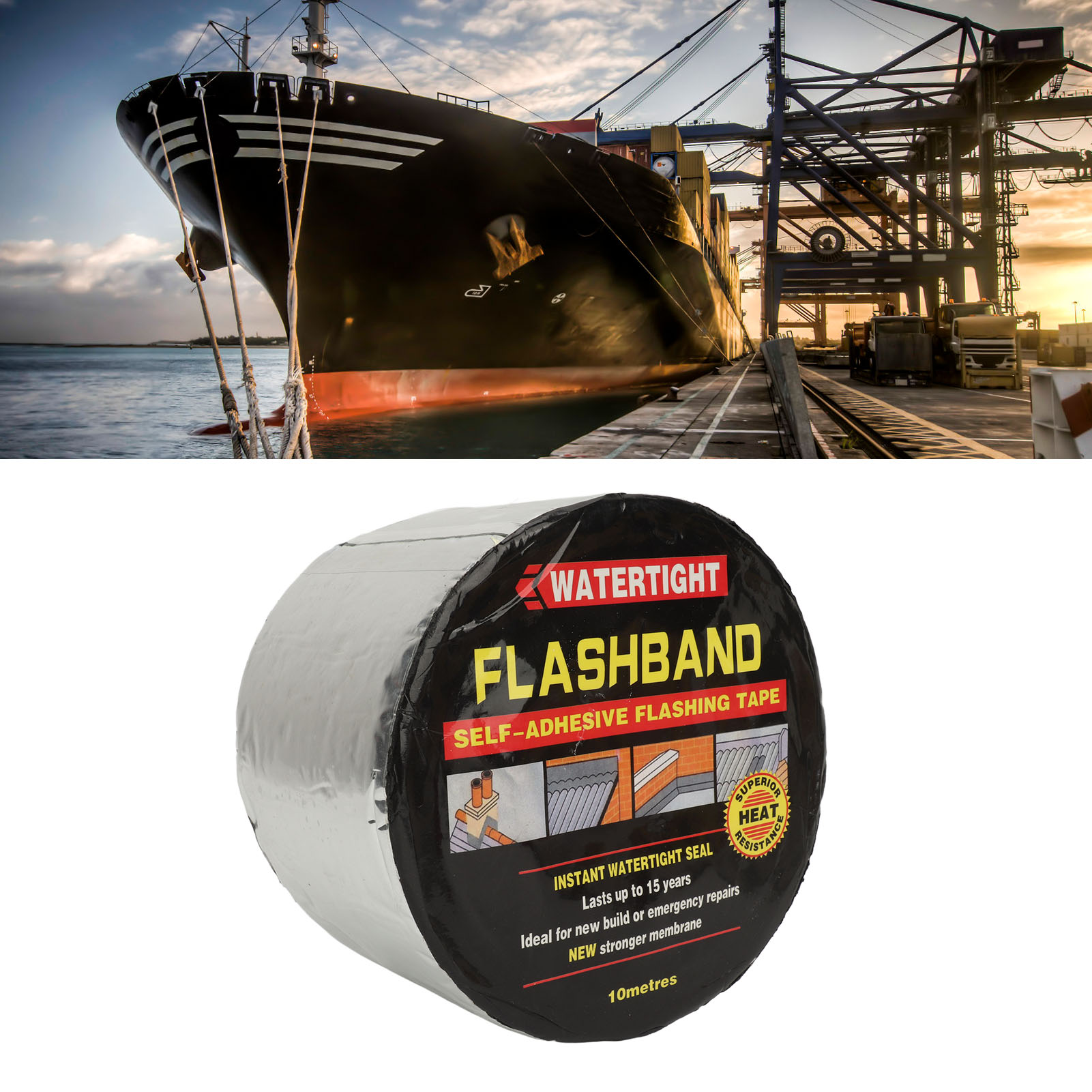 Wasserdichtes Klebeband Auf Asphaltbasis, Selbstklebende Wasserdichte Stahlfliesen Aus Aluminiumfolie Und Spezielles Wasserdichtes Klebeband Zum Abdichten Von Schiffsrümpfen.