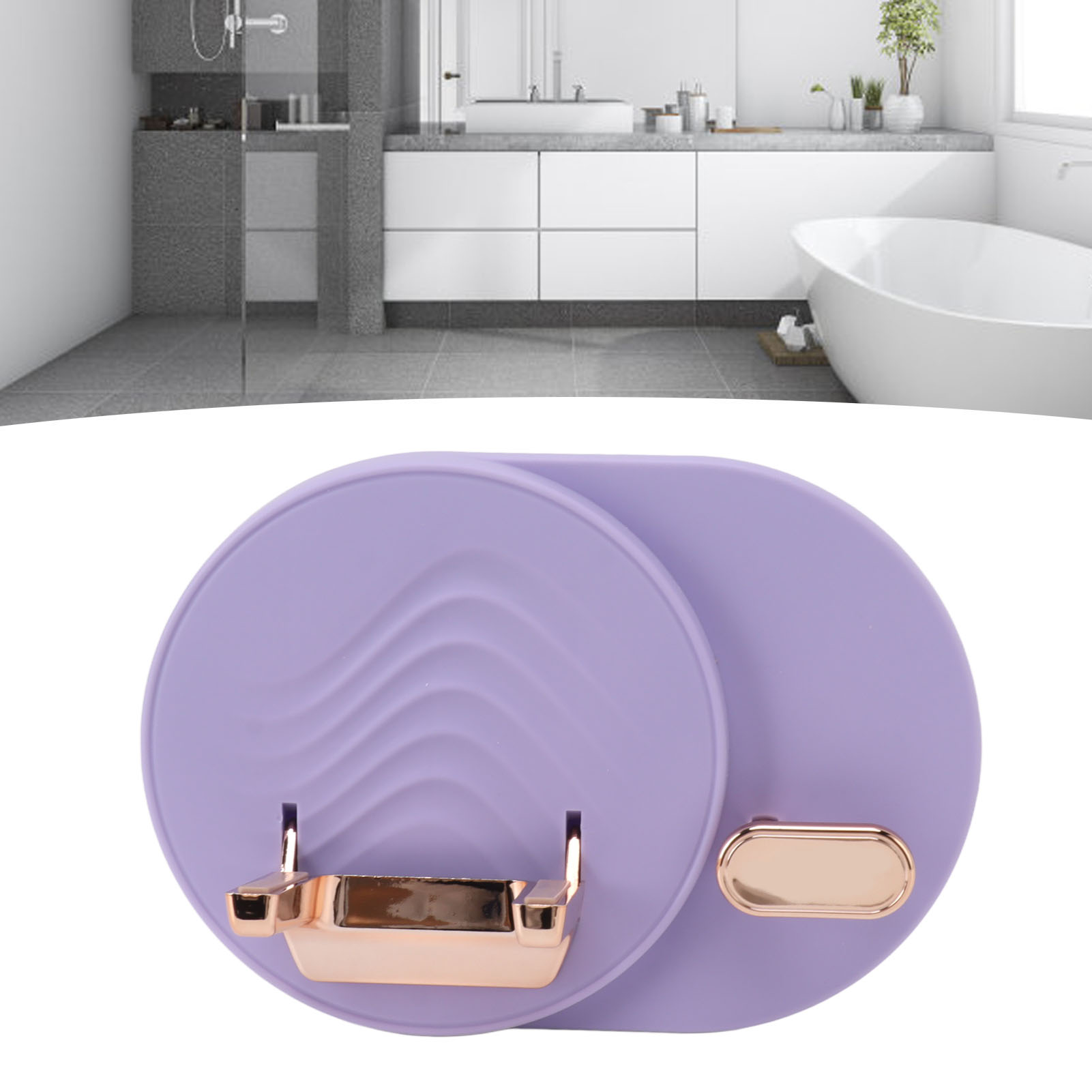 Haartrocknerhalter, Wandmontierter Haartrocknerhalter, Aufbewahrung Für Badezimmer/toilette, Haartrocknerhalter Ohne Bohren, Lila.