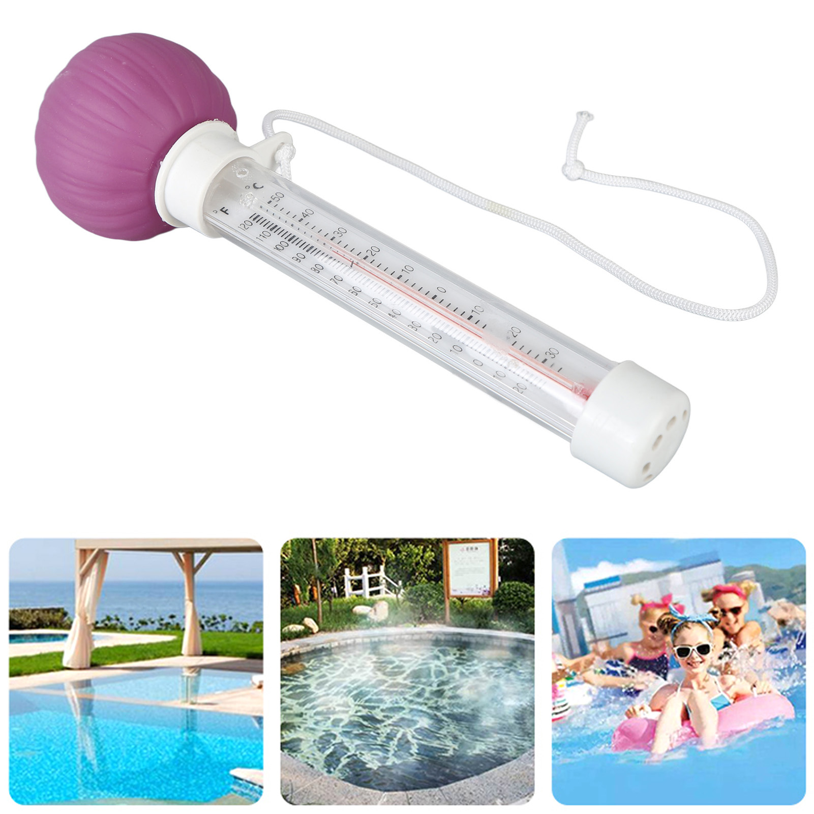 Schwimmendes Thermometer Für Schwimmbad, Spa In Form Von Comicfrüchten Und -tieren, Planschbecken, Kinderbecken, Zwiebelförmiges Wasserthermometer.