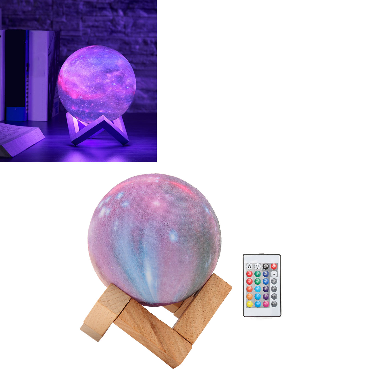 Sternenhimmel-lampe, 3d-gedruckte Mondlampe, Bemalte Lampe, 8 Cm