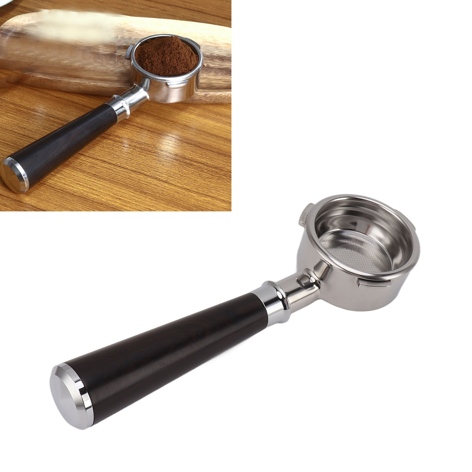 Barsetto 58 Mm Dreizinkiger Edelstahlgriff Für Espressomaschine, Ausführung A, Lila Sandelholz