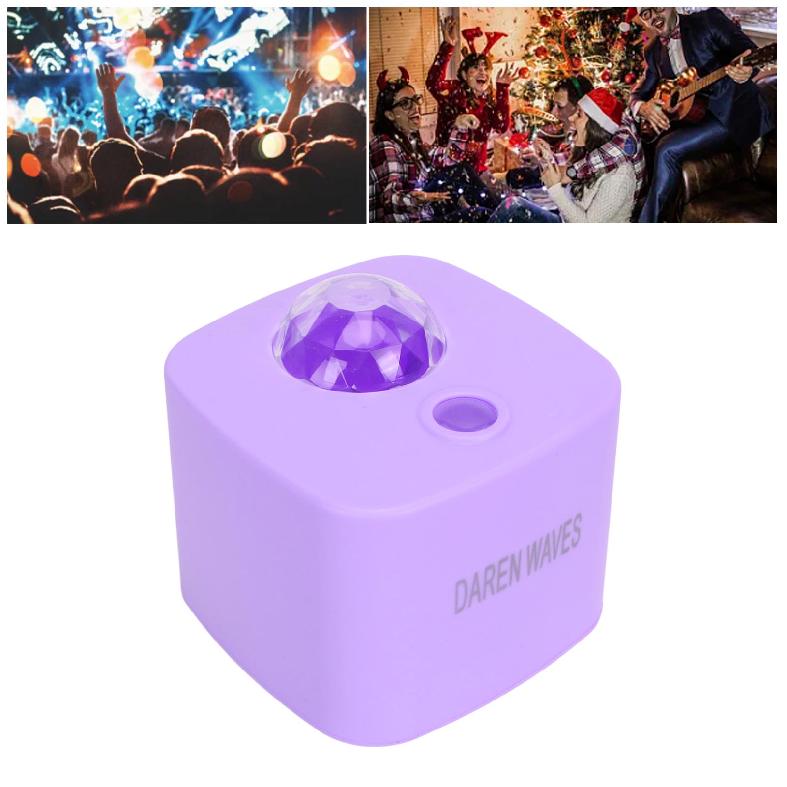 Wave Master Farbwechsel-projektor-nachtlicht Mit Ozean-, Mondaufgangs- Und Sternenhimmel-design, Ideal Zur Dekoration Eines Schlafzimmers Oder Einer Party, Lila
