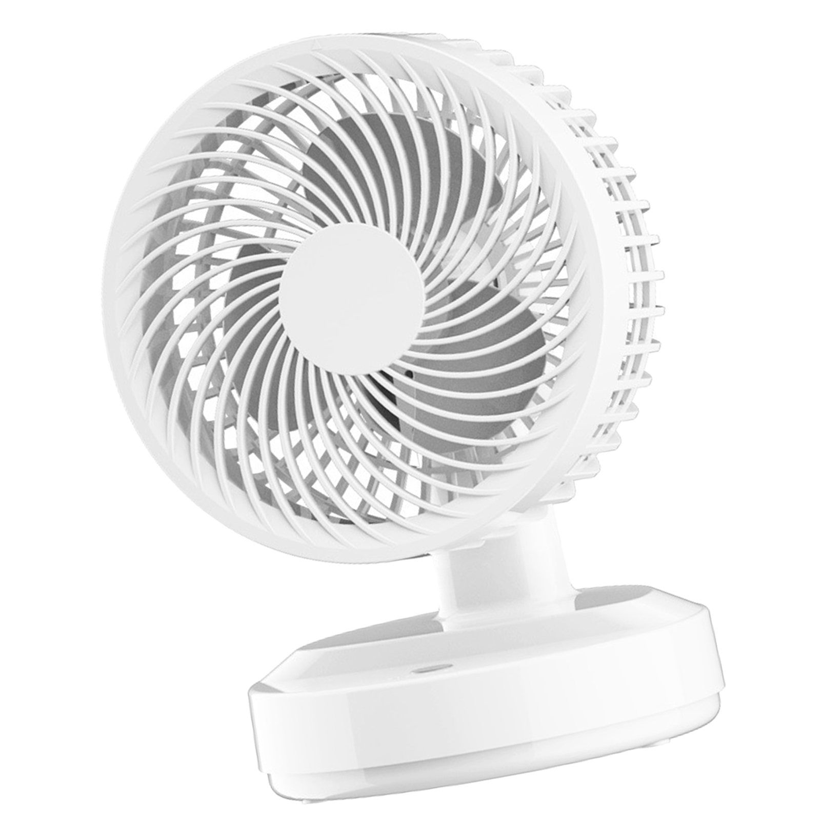 Wiederaufladbarer, Oszillierender Ventilator Für Zuhause, Leise, Ideal Für Studentenzimmer, Büros Und Arbeitszimmer. Usb-betriebener Ventilator Zur Luftzirkulation, Weißes Modell, Netzanschluss.