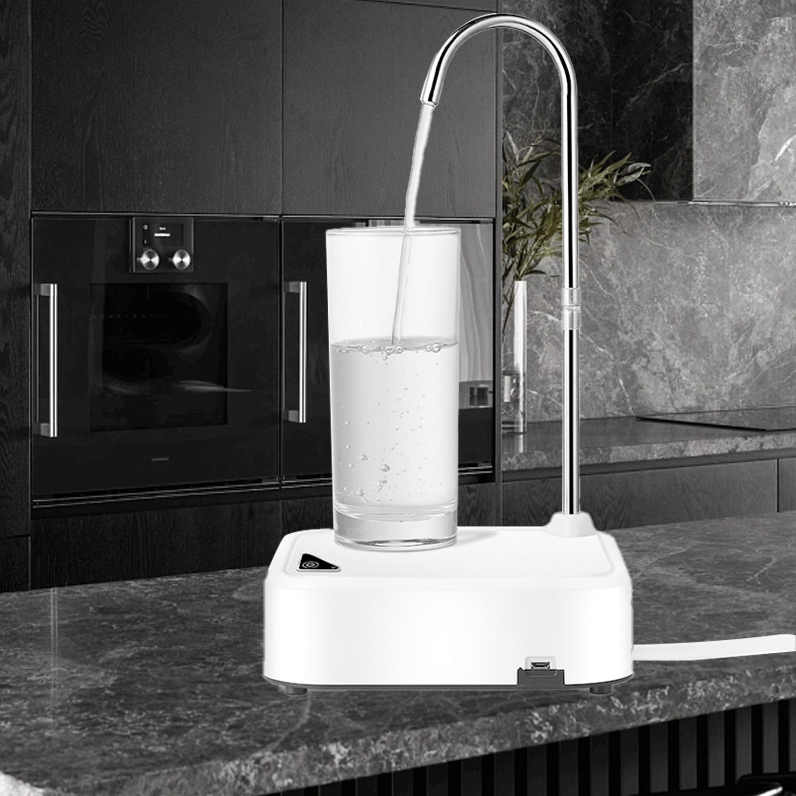 Wasserspender Mit Flaschenaufsatz, Elektrischer Wasserspender, Tischwasserspender, Nachfüllbarer Tischwasserspender, Automatische Wasserzufuhr, Weiß.