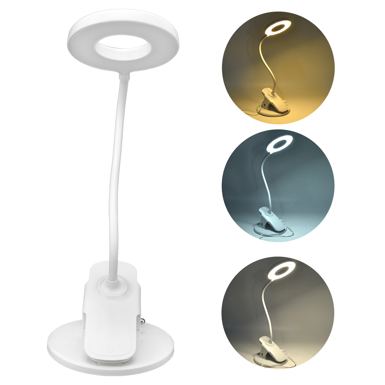 Intelligente Schreibtischlampe Mit Stecker Für Augenschutz, Wiederaufladbare Leselampe, Faltbare Usb-lampe Fürs Studentenwohnheim, Flexible Klemmlampe