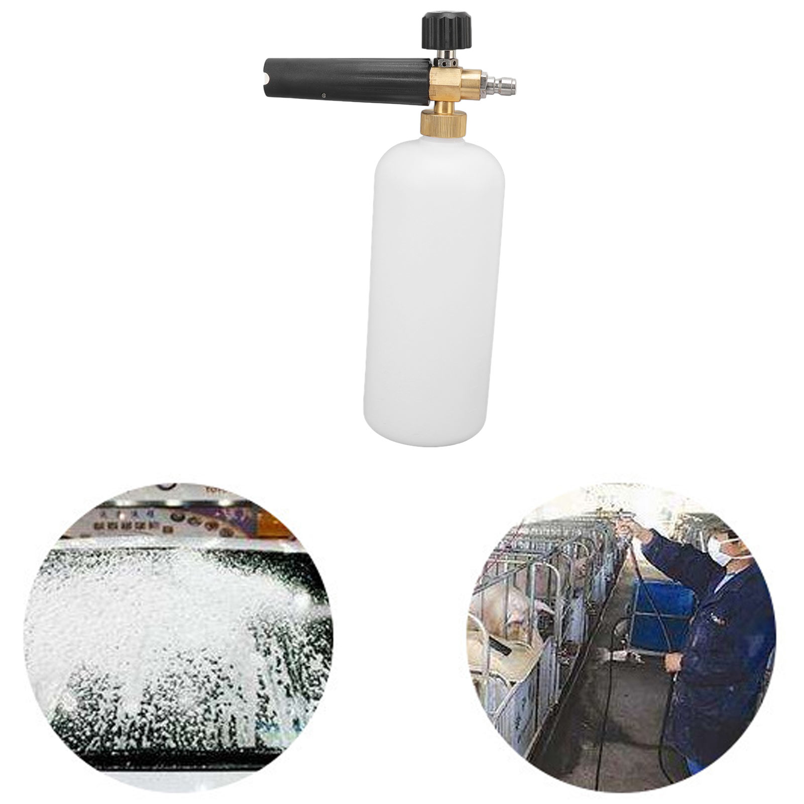 1-liter-hochdruckschaumtank Mit G1/4-schnellanschluss, Multifunktionales Desinfektions- Und Reinigungsgerät Für Haus Und Garten, Wasserpistole, Schneeflockenförmiger Schaumtank