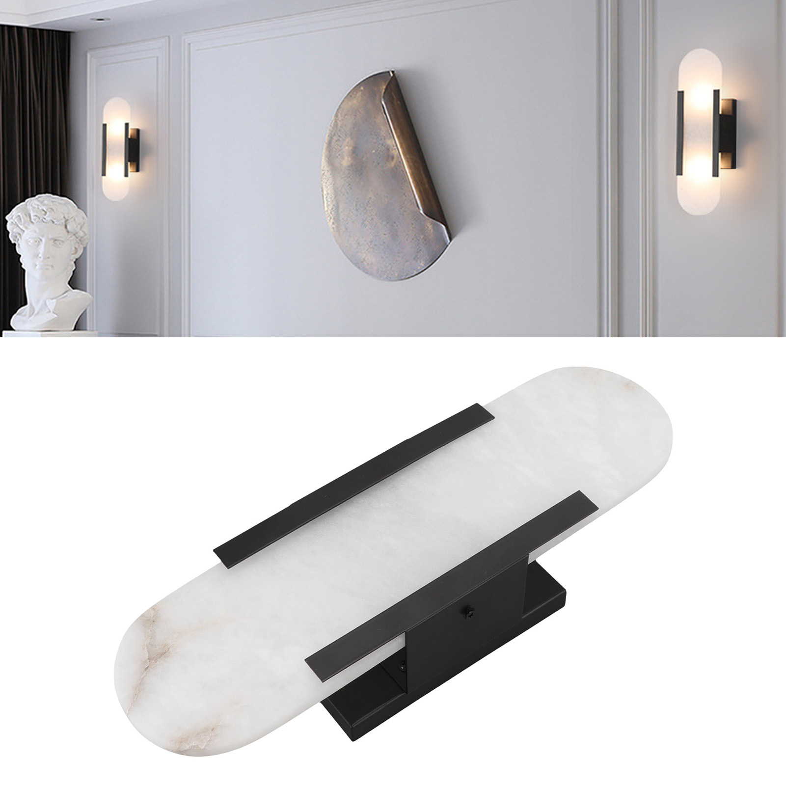 Moderne Und Kreative Wandleuchte Mit Led-diffusor In Mattierter Marmoroptik, G4-sockel, Ideal Für Das Wohnzimmer, Den Flur Oder Das Badezimmer Eines Hotelzimmers.