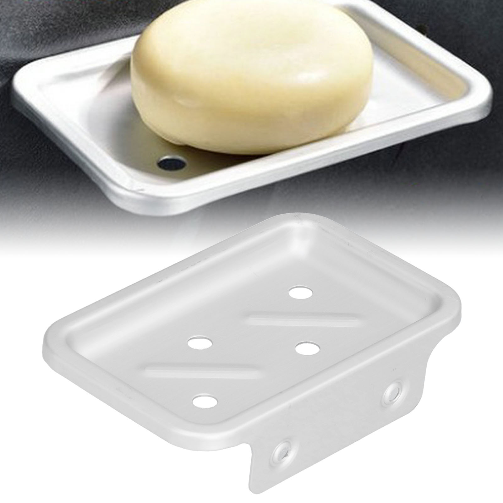 Robuste, Matte Seifenschale Aus Aluminium Für Bad Und Wc, Seifenablage, Seifenbrett, Abtropfschale Und Belüftung