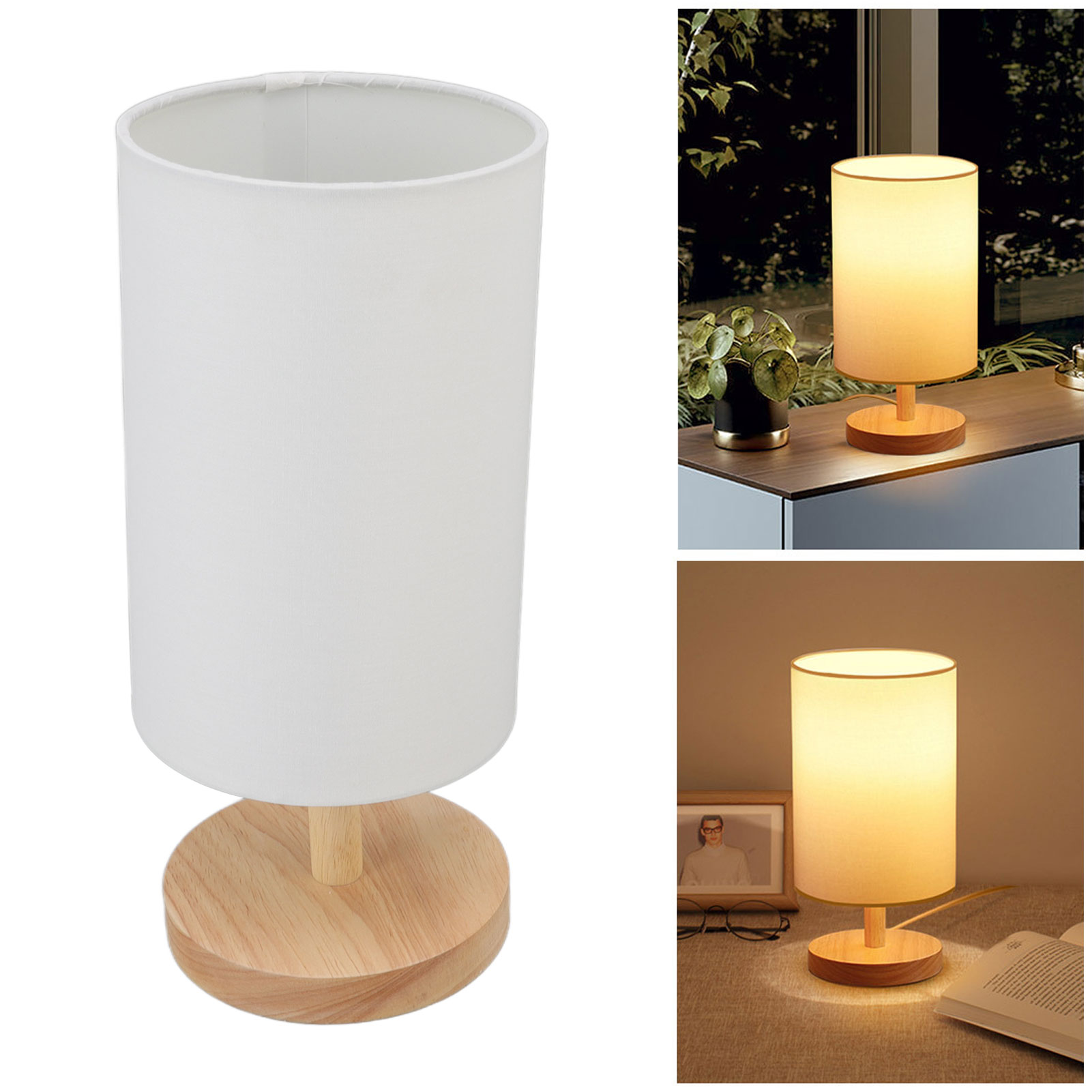 Schlichte Stoff-nachttischlampe, Retro- Und Kreative Tischlampe, Led-nachtlicht, Dekorative Tischlampe Fürs Schlafzimmer, Europäischer Standard 110–240 V
