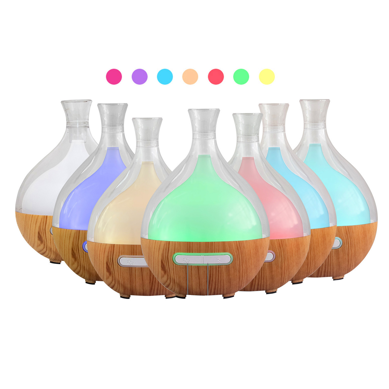 80-ml-luftbefeuchter In Holzoptik, Aromatherapie-luftbefeuchter, Luftbefeuchter Mit Stimmungsvollem Nachtlicht, Aromatherapie-diffusor In Holzoptik, Usb-betrieben.