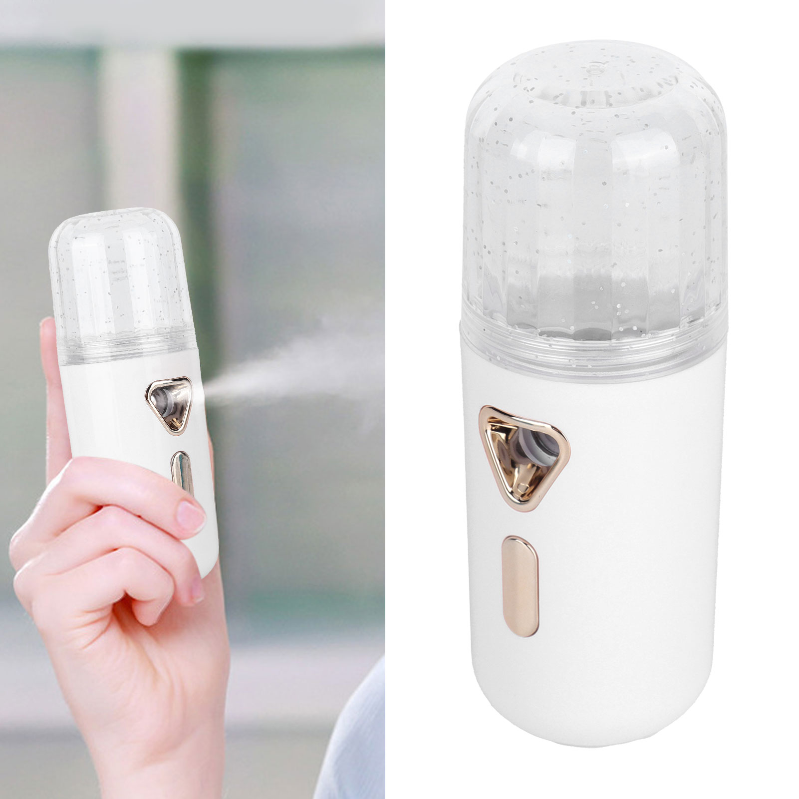30-ml-nano-zerstäuber-luftbefeuchter, Uv-gesichtsspray, Tragbares Beauty-gerät, Usb-wiederaufladbarer Mini-luftbefeuchter, Weiß