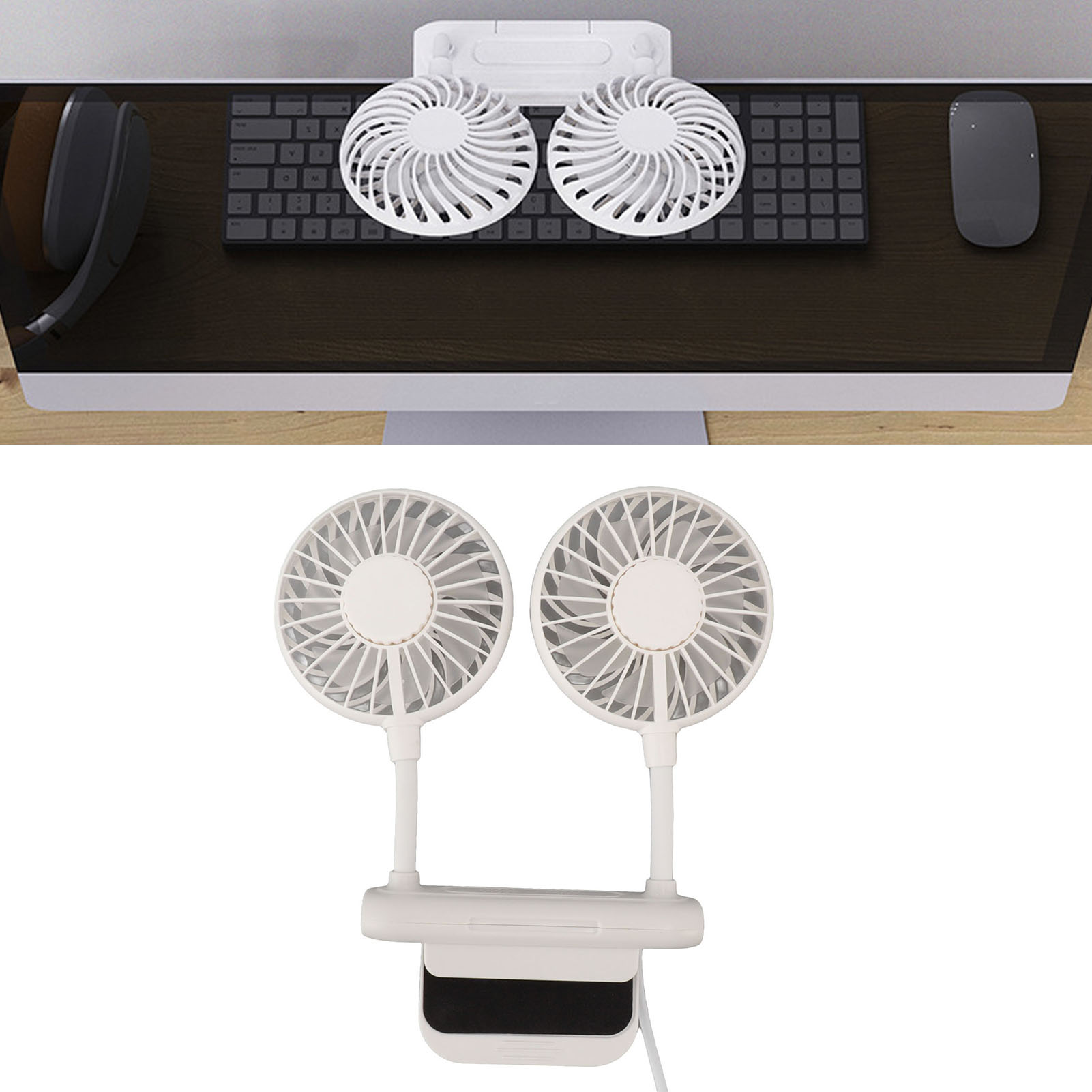 Desktop-monitorlüfter, Leistungsstark, Leise, Kleiner Usb-lüfter, Weißer Monitorlüfter
