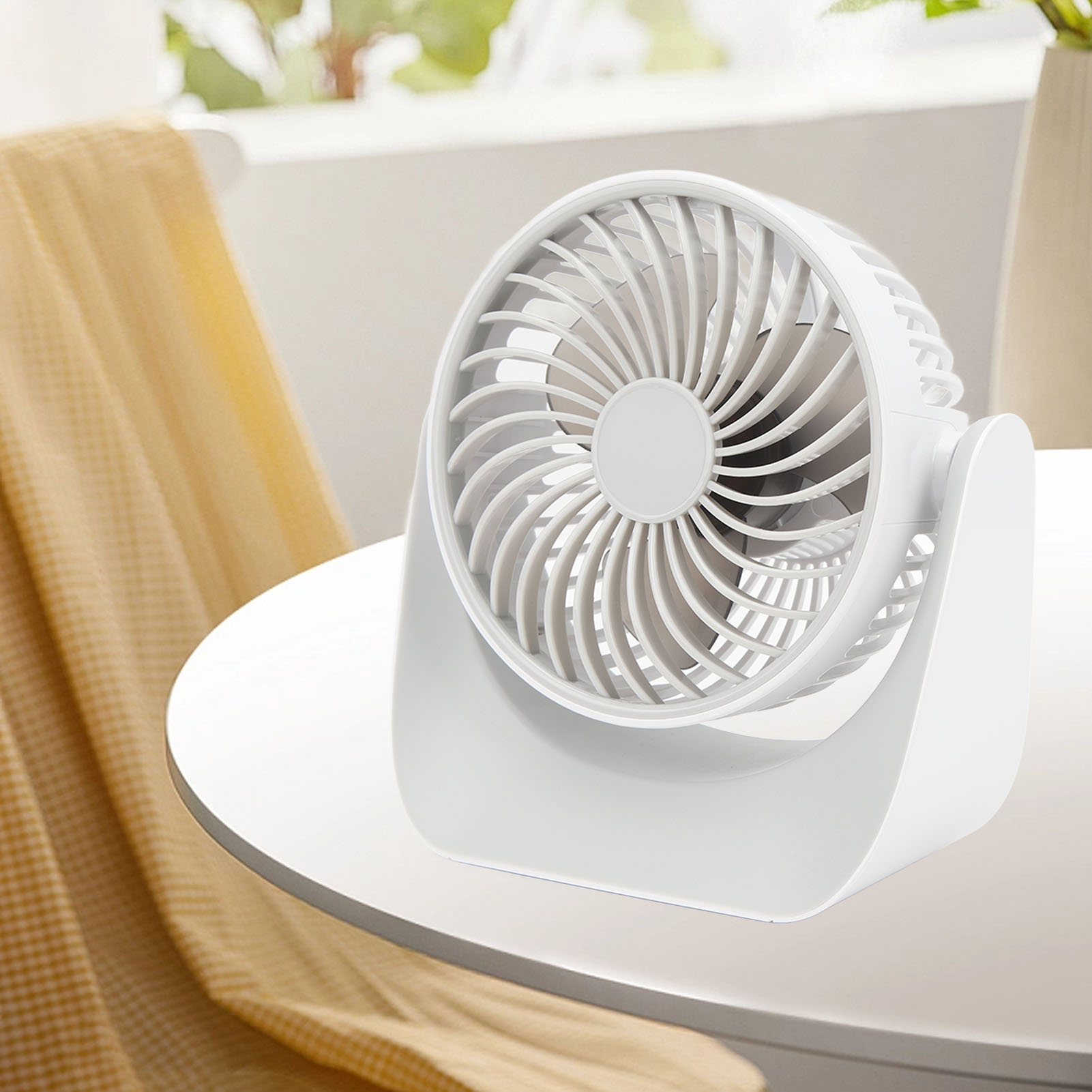 3-stufiger Luftzirkulationsventilator Für Kleine Räume, Wiederaufladbarer Ventilator, Hohe Windleistung, Geeignet Für Studentenwohnheime, Camping Und Den Einsatz Im Freien.