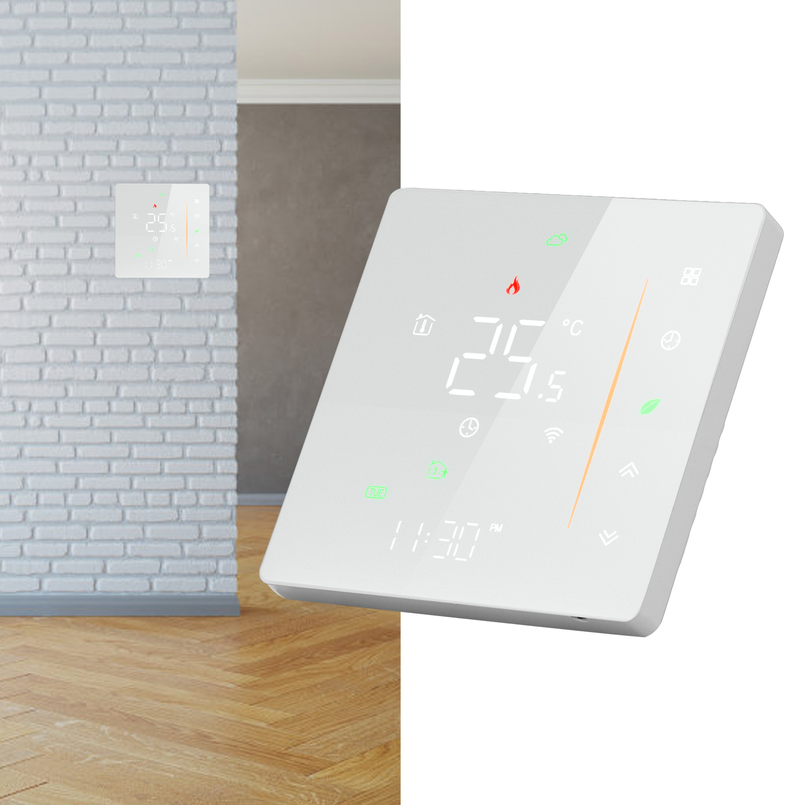 Smarter Wlan-thermostat Mit Graffiti-muster, Programmierbarer Temperaturregler, Temperaturschalter, Mehrpunktsteuerung, 95–240 V