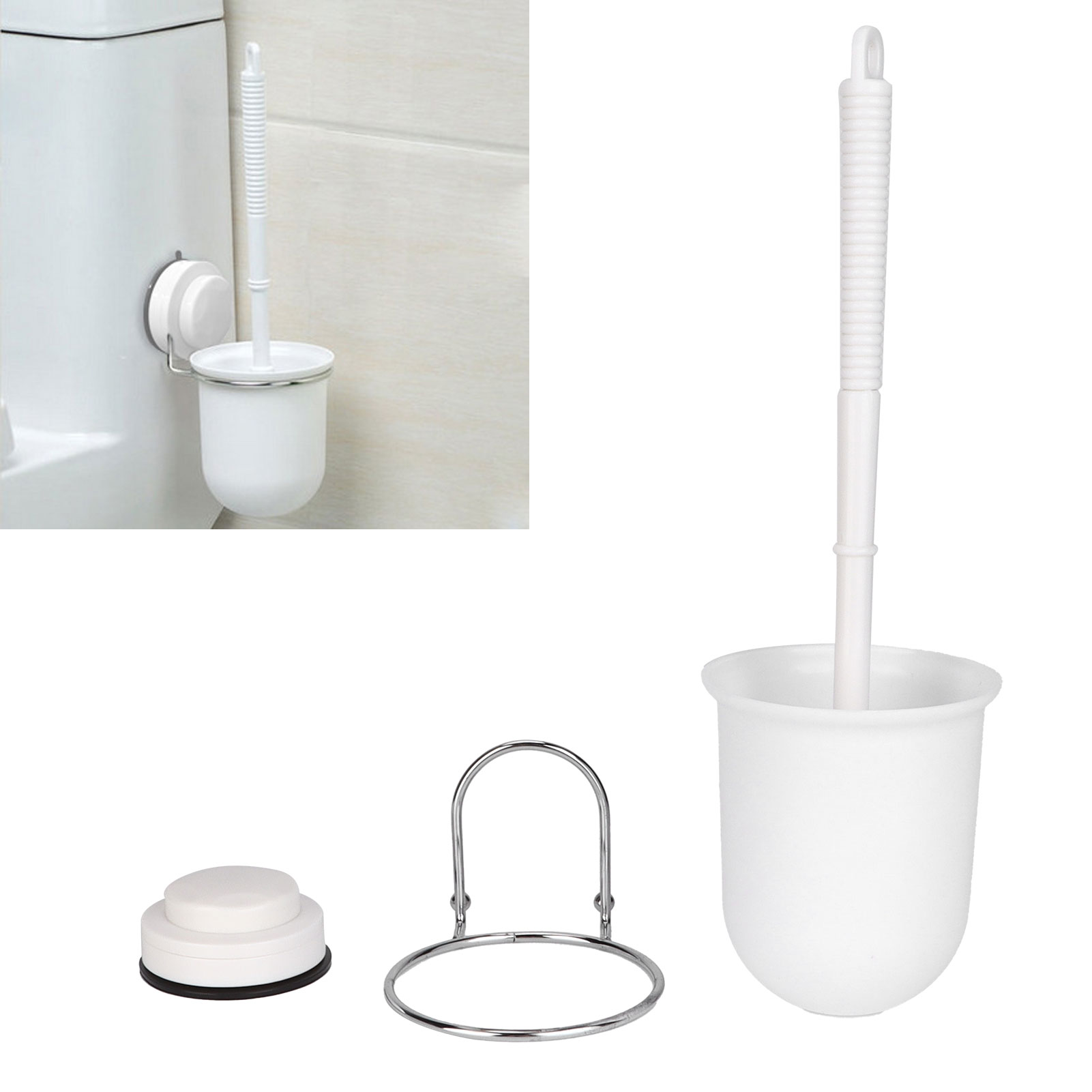 Silikon-toilettenbürste Mit Schnelltrocknendem Halter, Saugnapf-reinigungsbürste Ohne Bohren, Wandmontiertes Toilettenbürstenset Für Badezimmer, Sanitärbürste Aus Kunststoff, Geeignet Für Badezimmer.