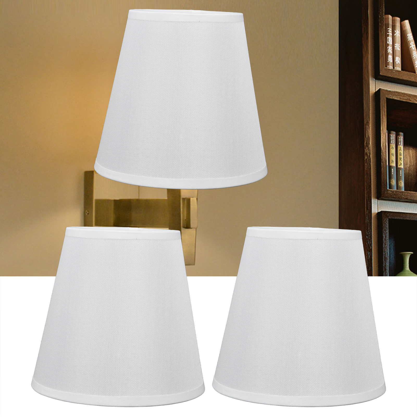 Lampenschirm Aus Stoff, Europäischer Minimalistischer Stil, Zweiteiliger Clip-lampenschirm, Geeignet Für Kerzenlampen Mit E14-schraubsockel, Stehlampen, Tischlampen, Pendelleuchten, Wandleuchten, Pt06