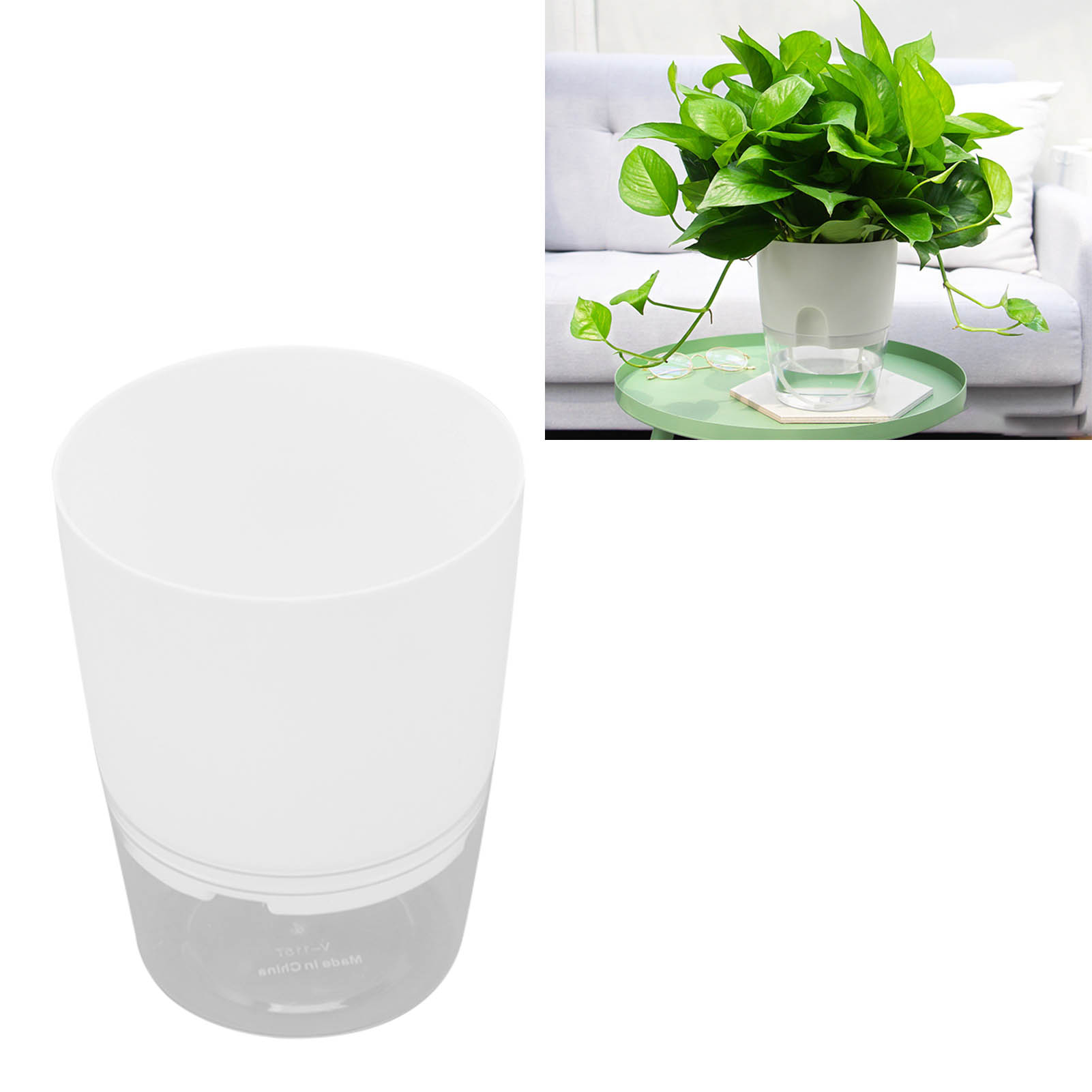 Set Mit 3 Selbstbewässernden Blumentöpfen Für Zimmerpflanzen, Kreatives Doppelwandiges Wasserspeichersystem, Kraftpapierbox (3er-set)