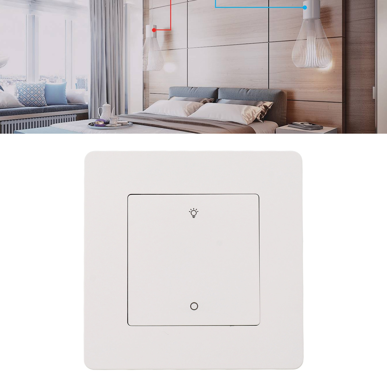 Zigbee Graffiti Mehrkanal-dimmschalter Mit Stufenloser Dimmfunktion Für Smart Home, Fernsteuerung Per App, Timer, Sprachausgabe, 90–250 V, Weiß