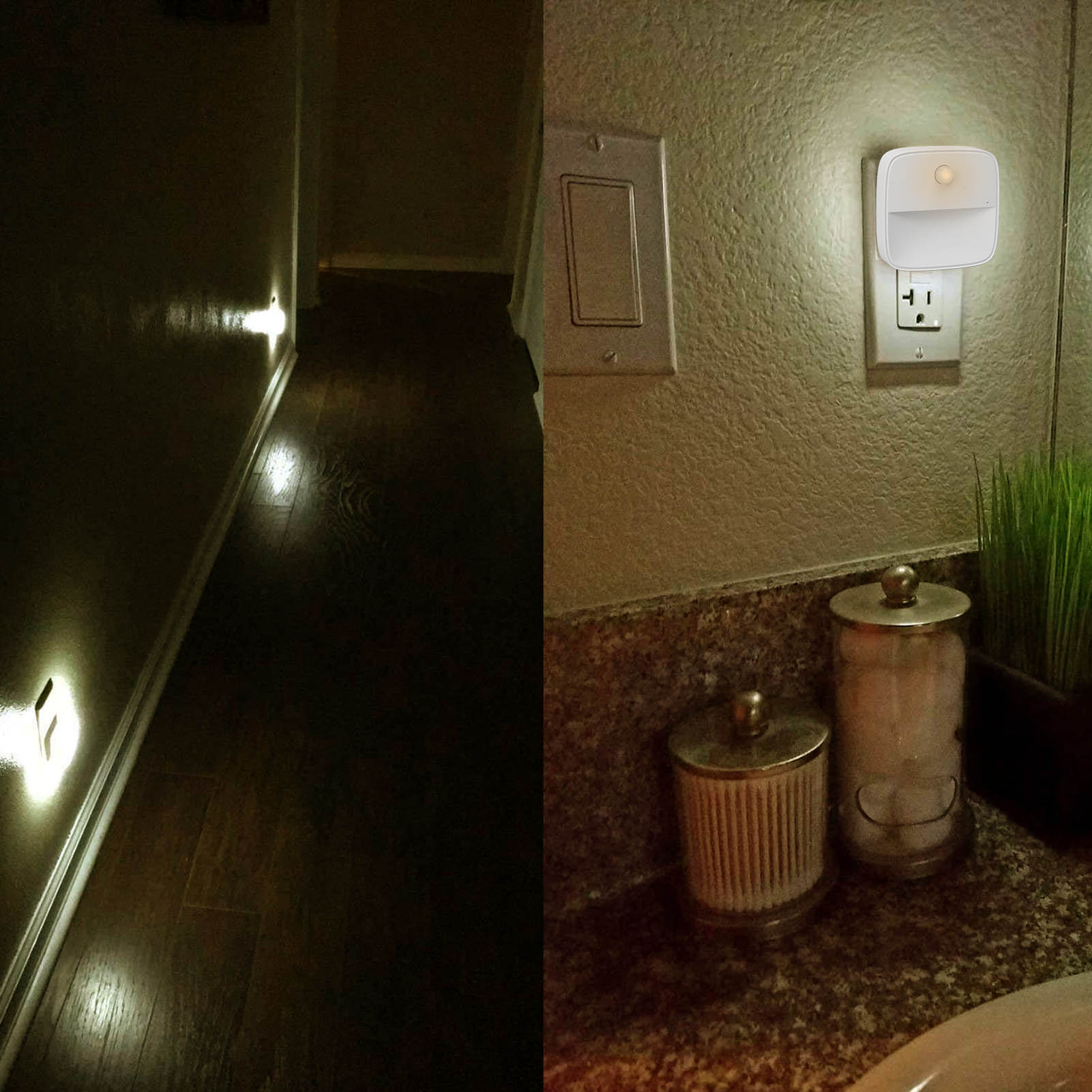 Einbau-nachtlicht Mit Bewegungsmelder, Mini-led-nachtlicht In Warmweiß, Geeignet Für Badezimmer, Flure, Treppenhäuser, Schlafzimmer Und Küchen.