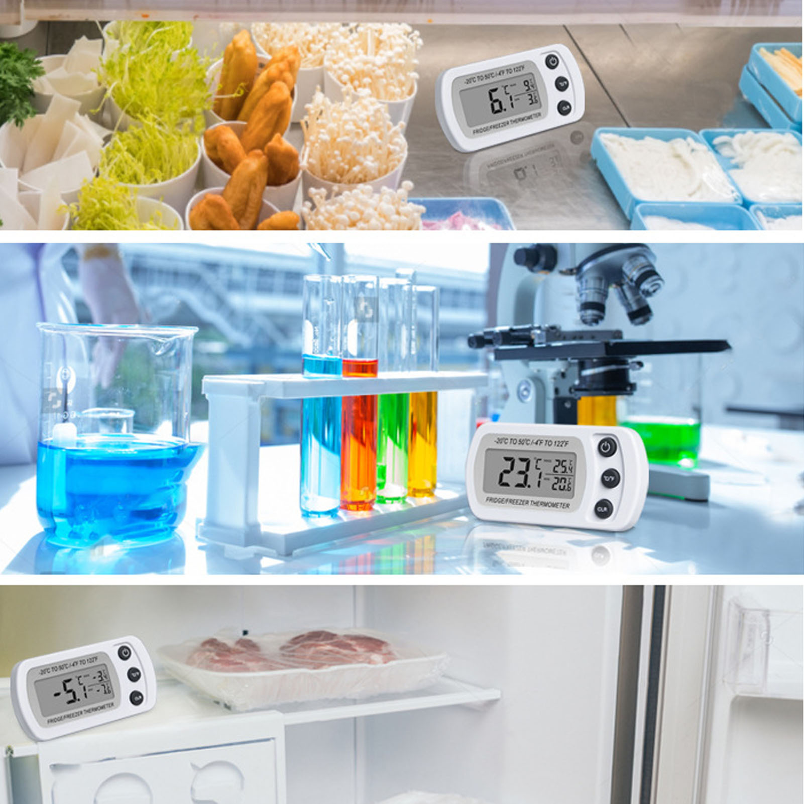 Gefrierschrankthermometer, Kühlschrankthermometer, Wasserdichtes Kühlschrankthermometer