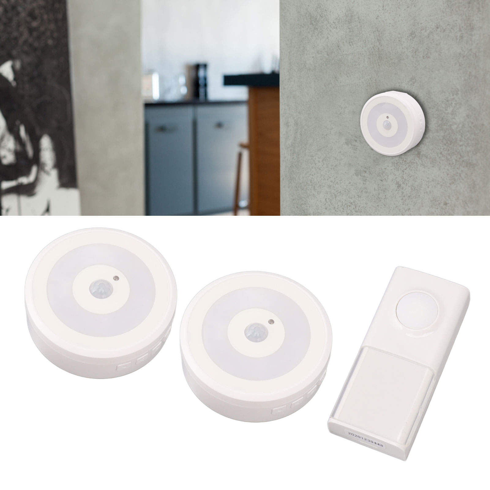 Kabellose Smarte Türklingel Für Ein Oder Zwei Personen Mit Bewegungsmelder, Nachtlicht, Usb-stromversorgung, Ip55 Wasserdicht, 58-song-musiktitel, Weiß.